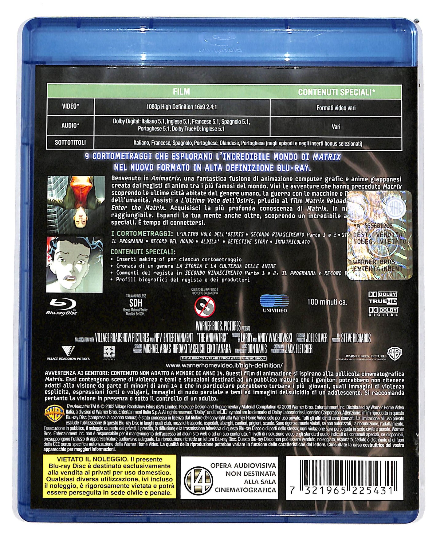 EBOND Animatrix BLURAY D695927