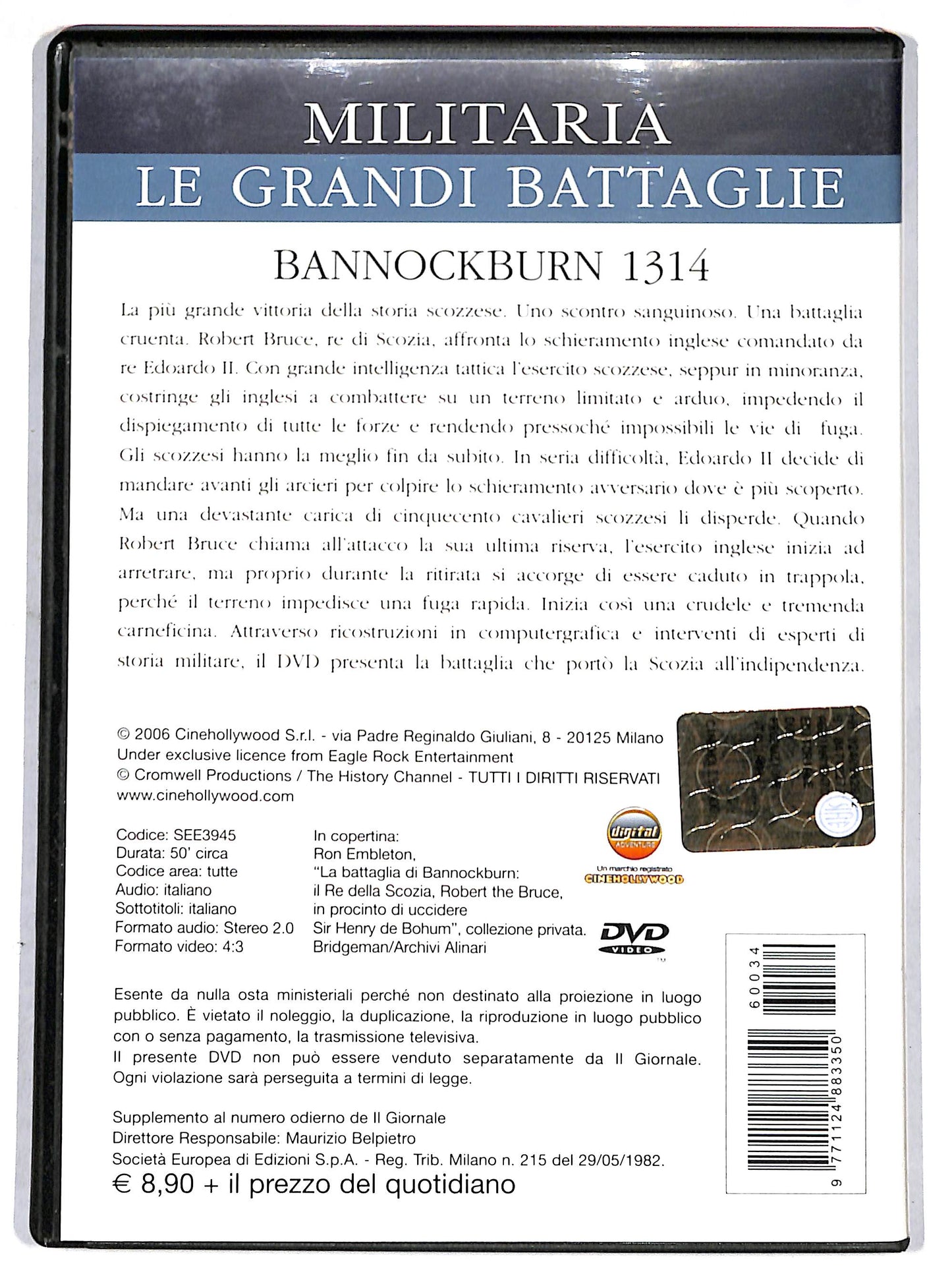EBOND Le Grandi Battaglie Bannockburn 1314 vol.34 EDITORIALE DVD D696129