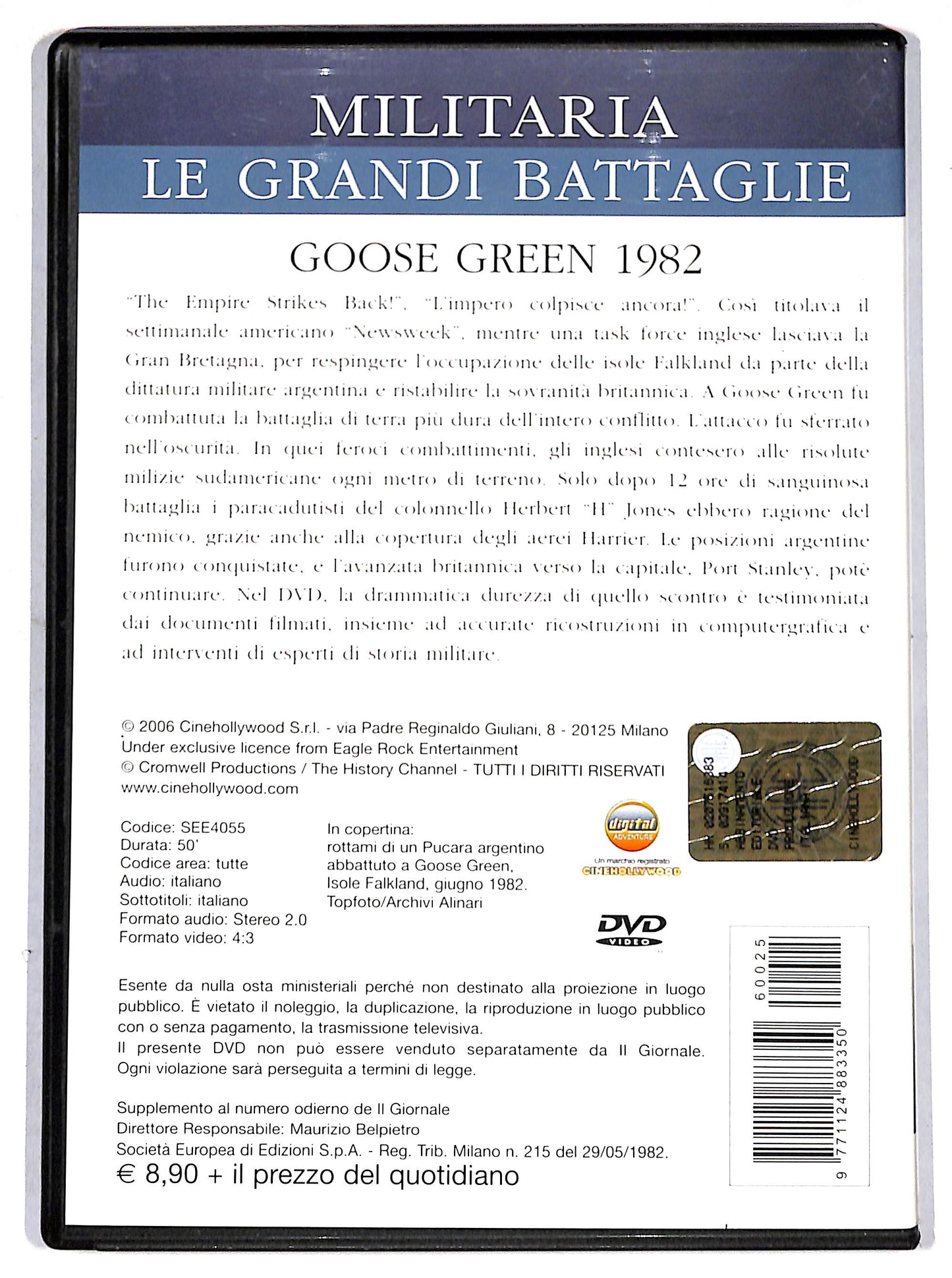 EBOND Le grandi battaglie Goose Green 1982 vol.25 EDITORIALE DVD D696138