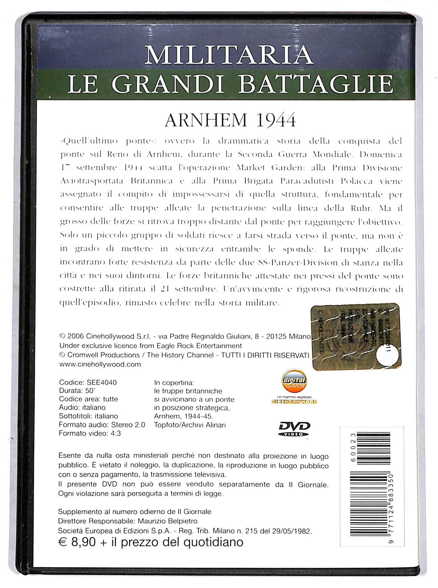 EBOND Le Grandi Battaglie - Arnhem 1944 vol.23 EDITORIALE DVD D696140