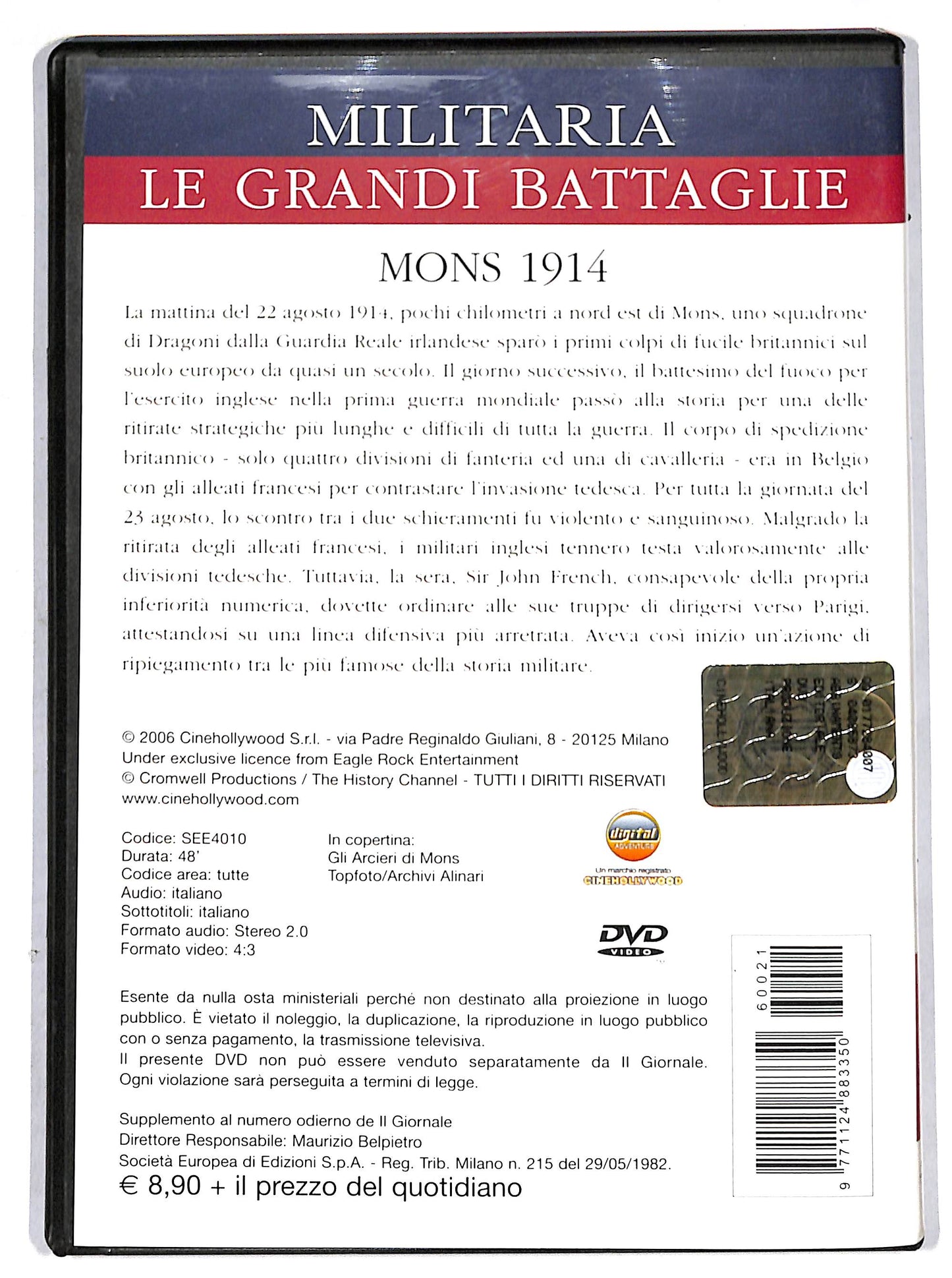 EBOND Le Grandi Battaglie Mons 1914 vol.21 EDITORIALE DVD D696142