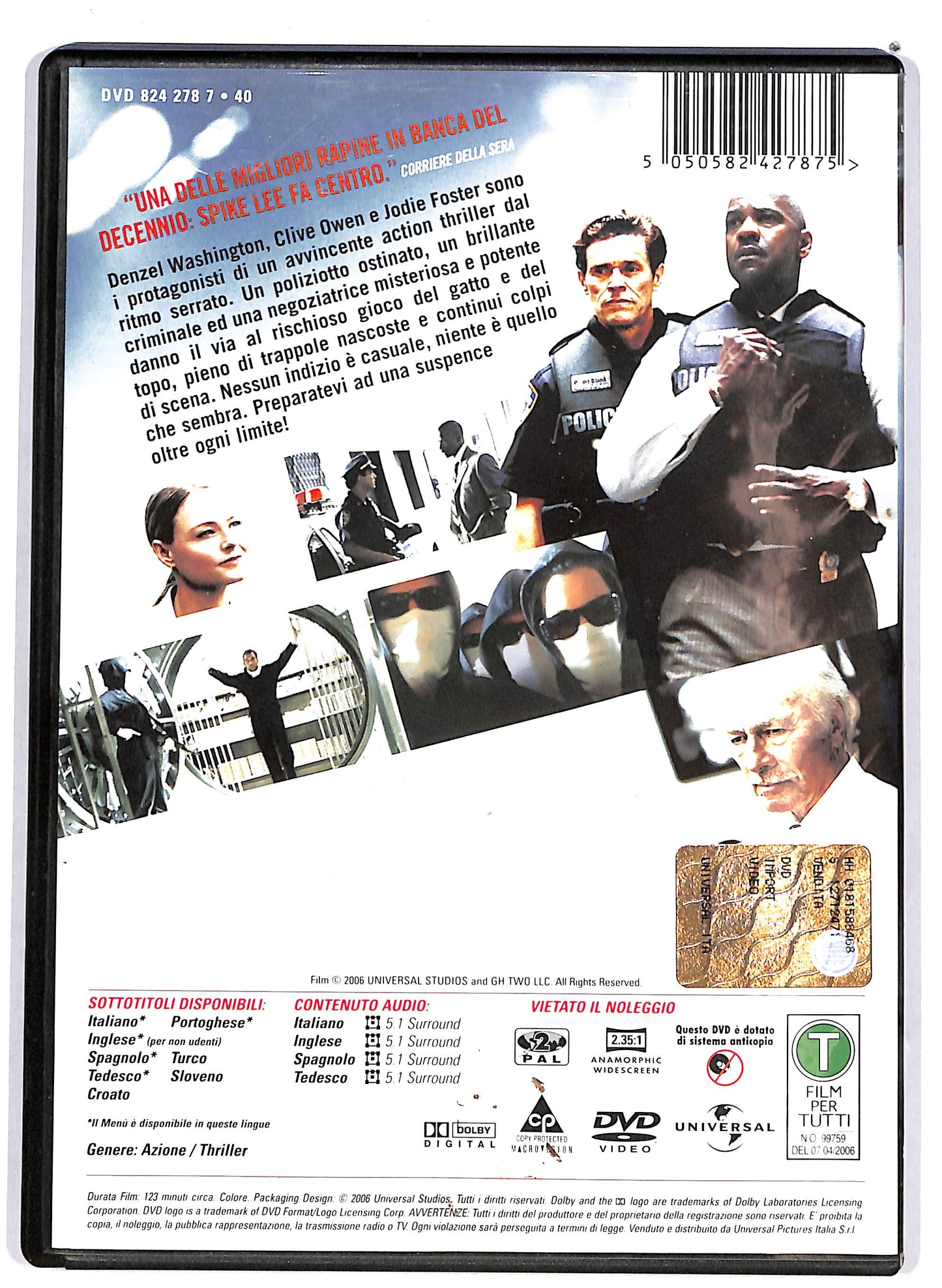 EBOND Inside Man EDITORIALE DVD D696763