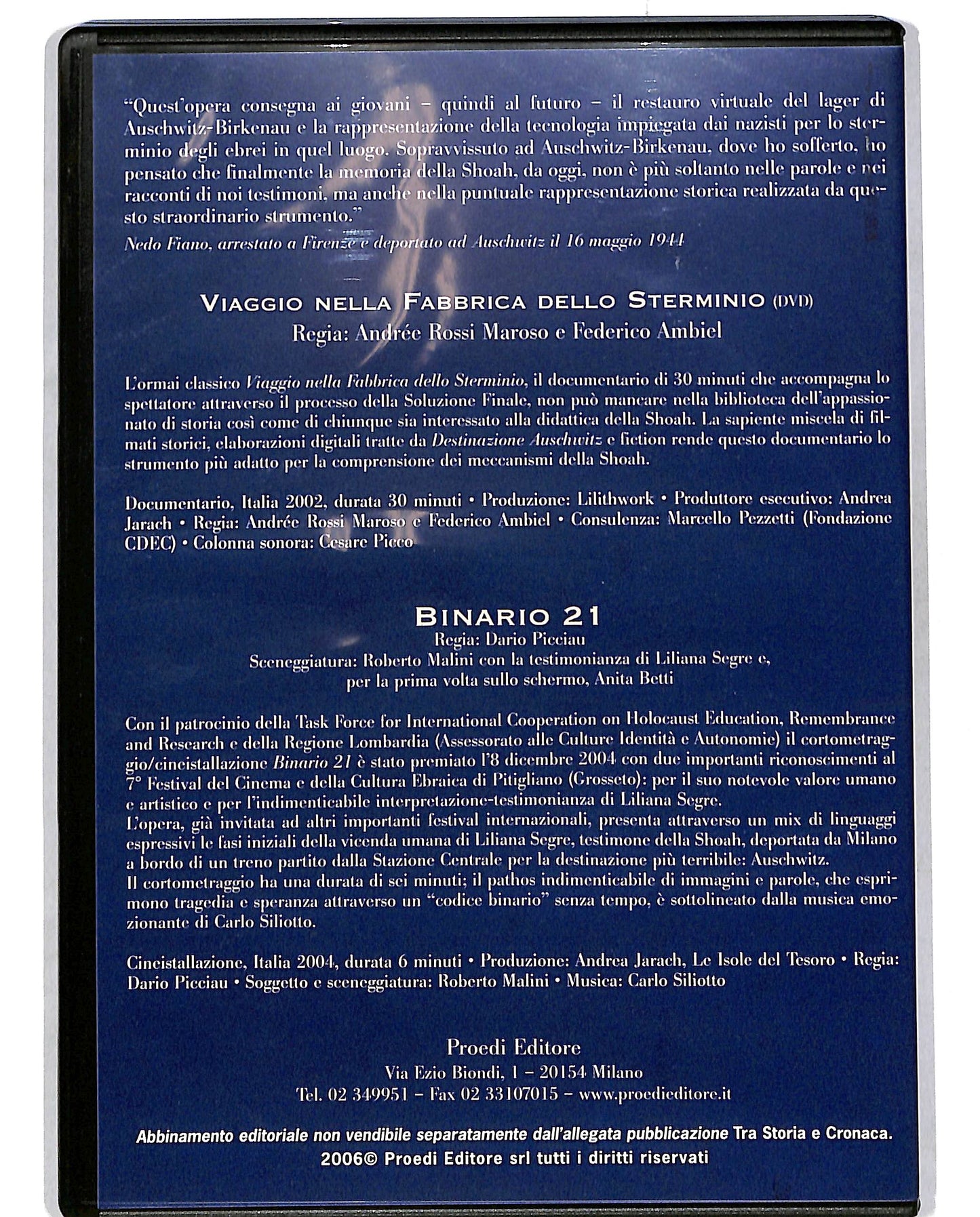 EBOND Viaggio Nella Fabrica Dello Sterminio EDITORIALE DVD D697256