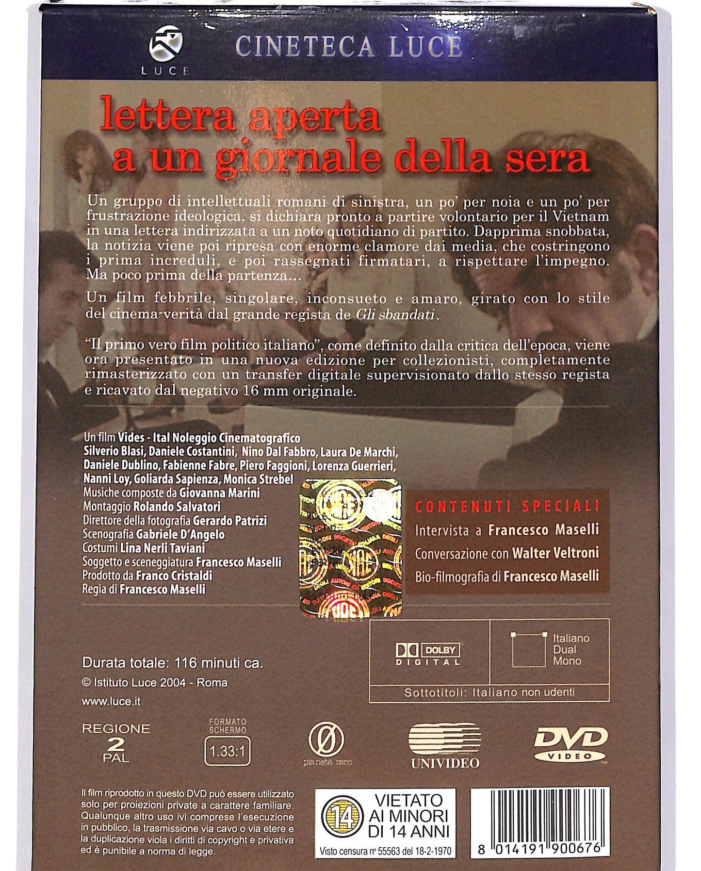EBOND Lettera aperta a un giornale della sera slipcase DVD D697459