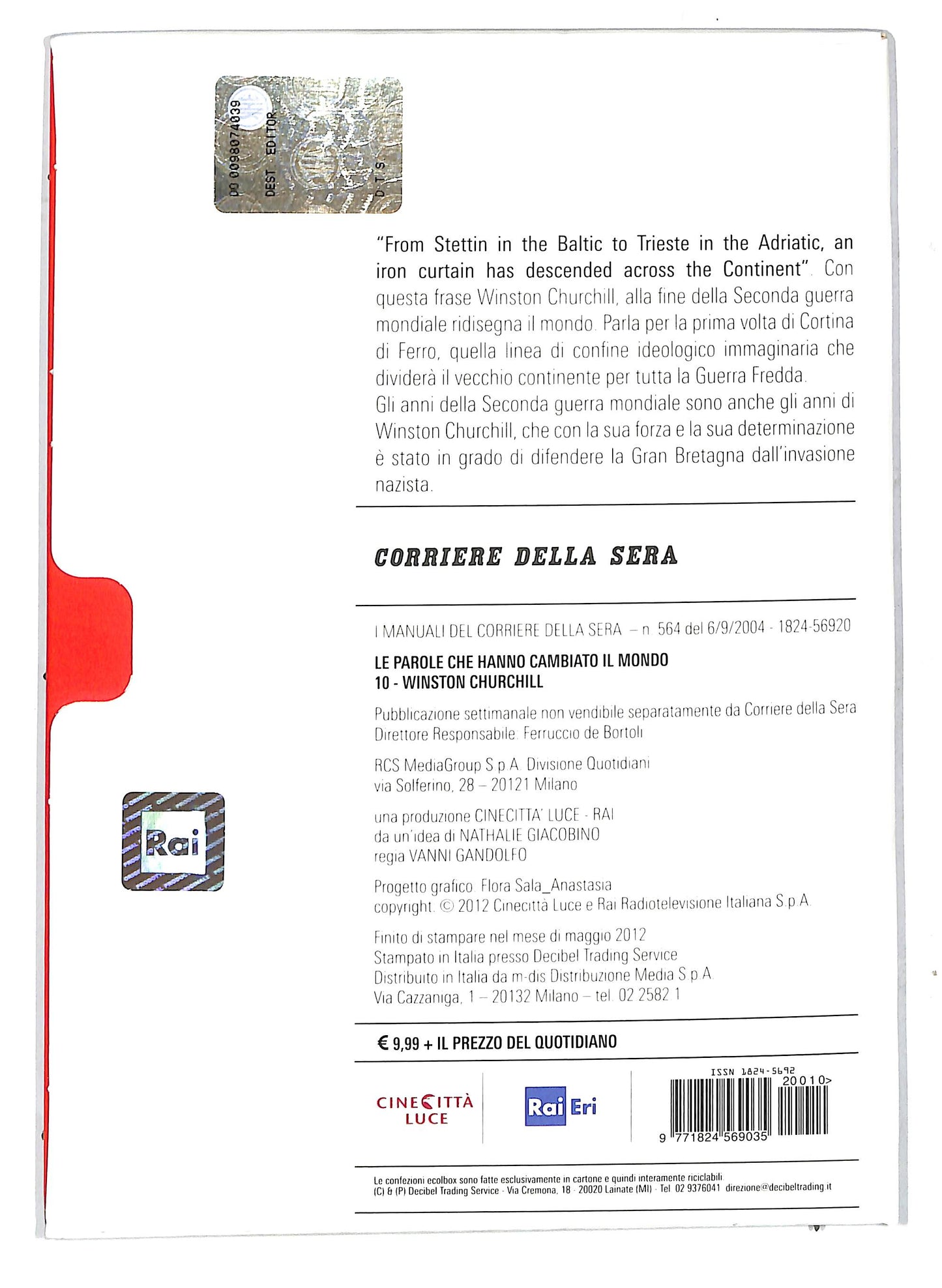EBOND Winston Churchill The sinews of peace EDITORIALE DIGIPACK DVD D697563