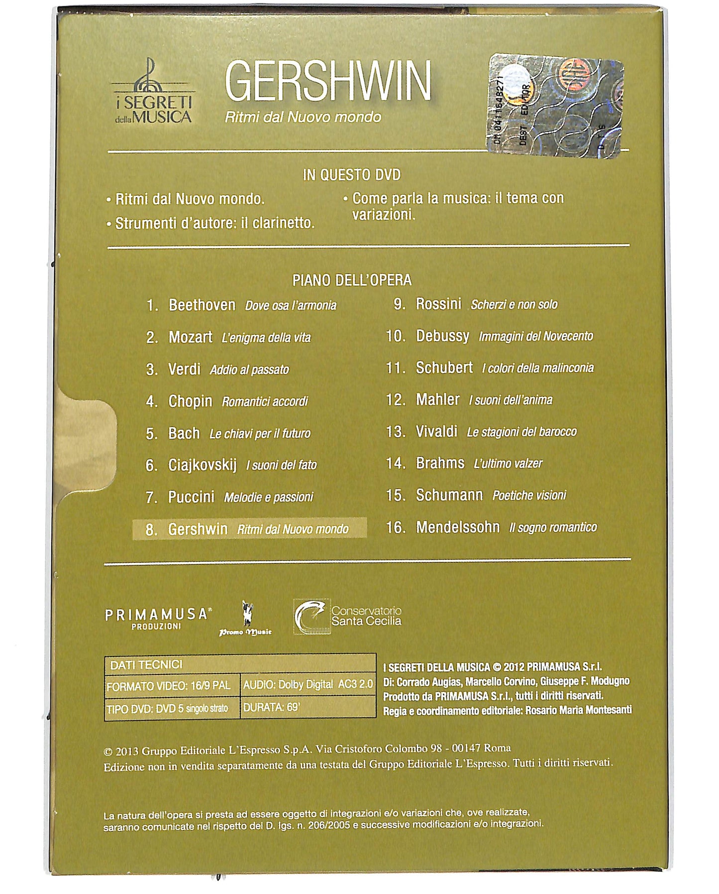 EBOND Gershwin Ritmi dal Nuovo mondo vol.8 EDITORIALE DVD D697708