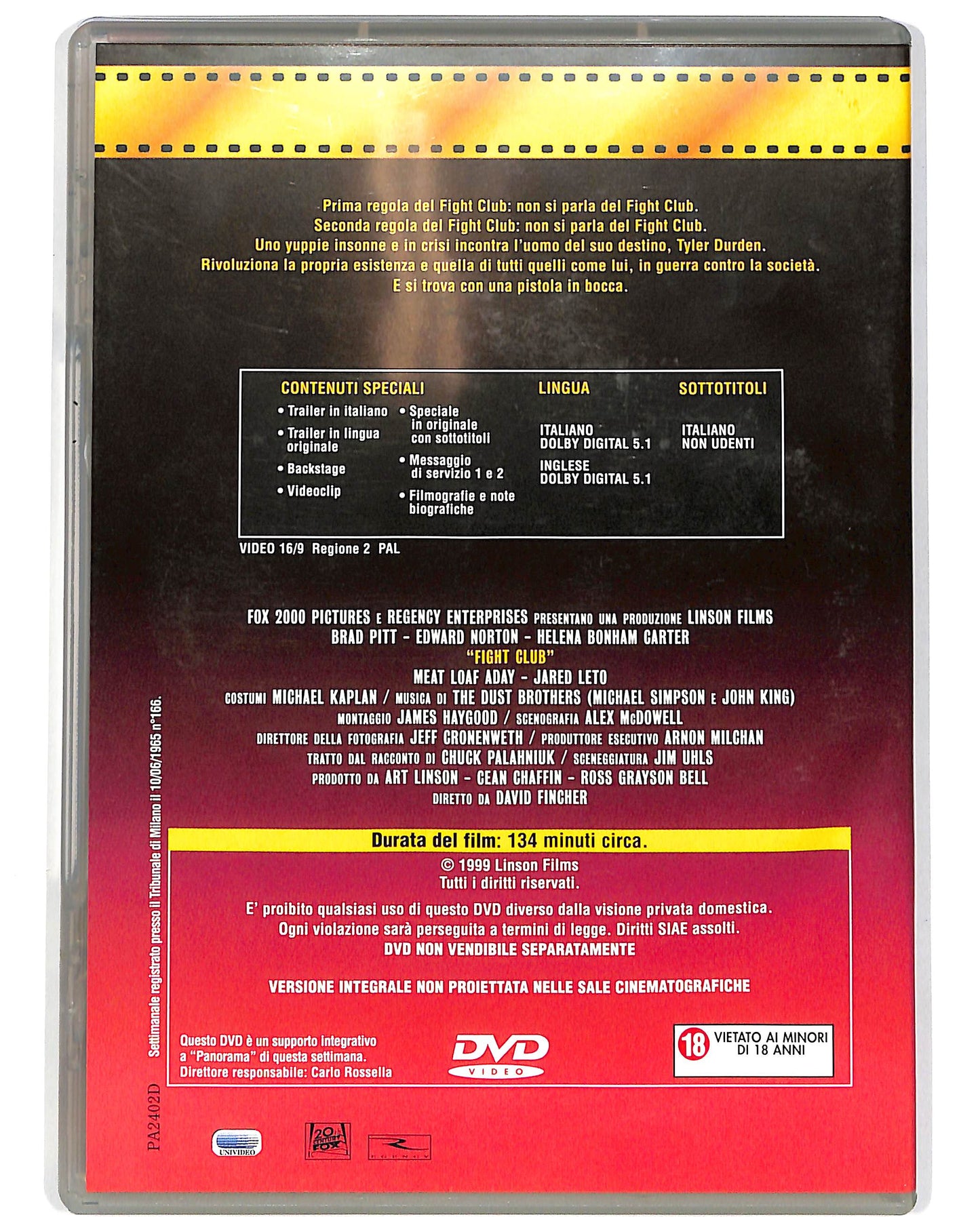 EBOND Fight Club EDITORIALE DVD D697718