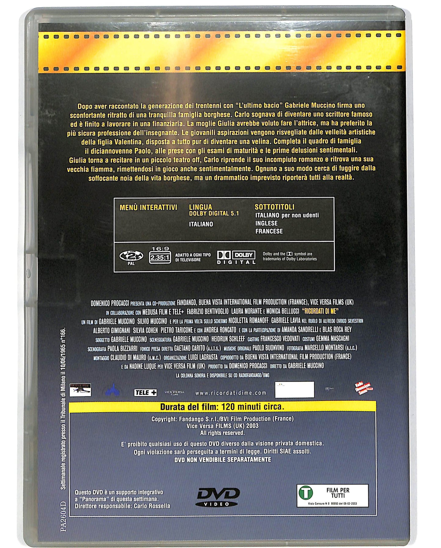 EBOND Ricordati di me EDITORIALE DVD D697726