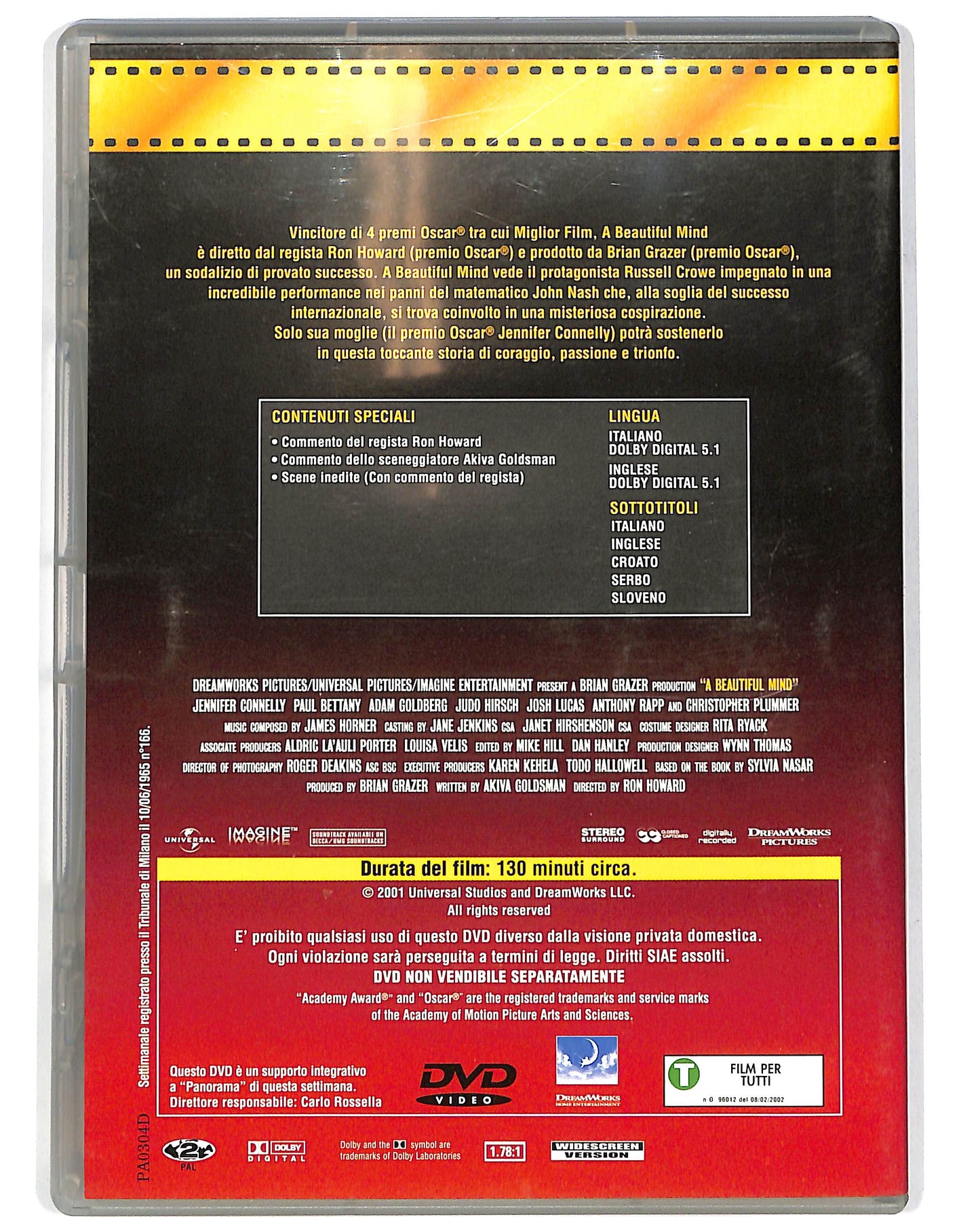 EBOND A Beautiful Mind EDITORIALE DVD D697755