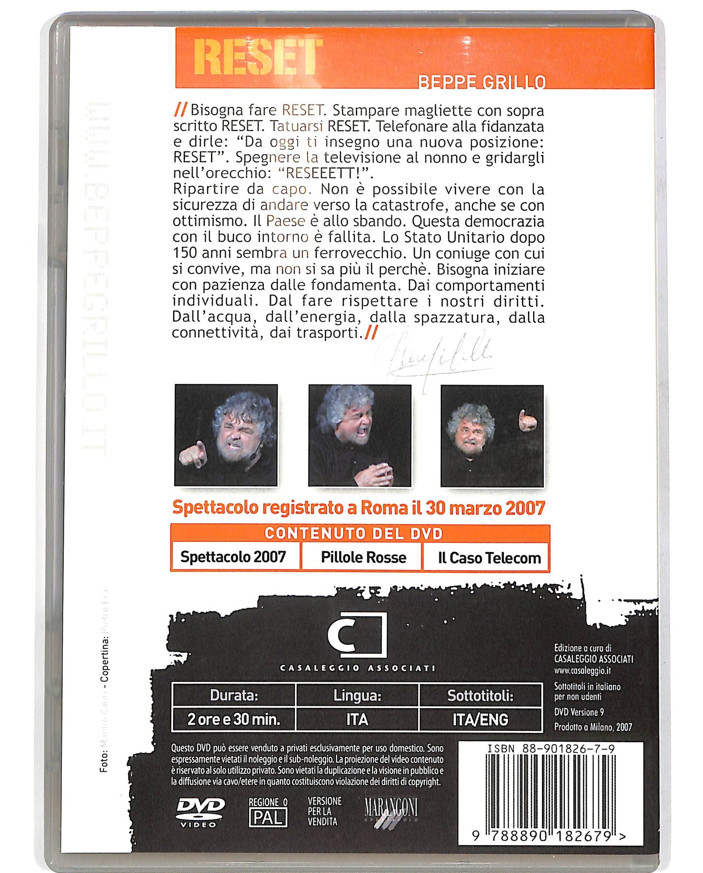 EBOND Beppe Grillo Reset DVD D697841