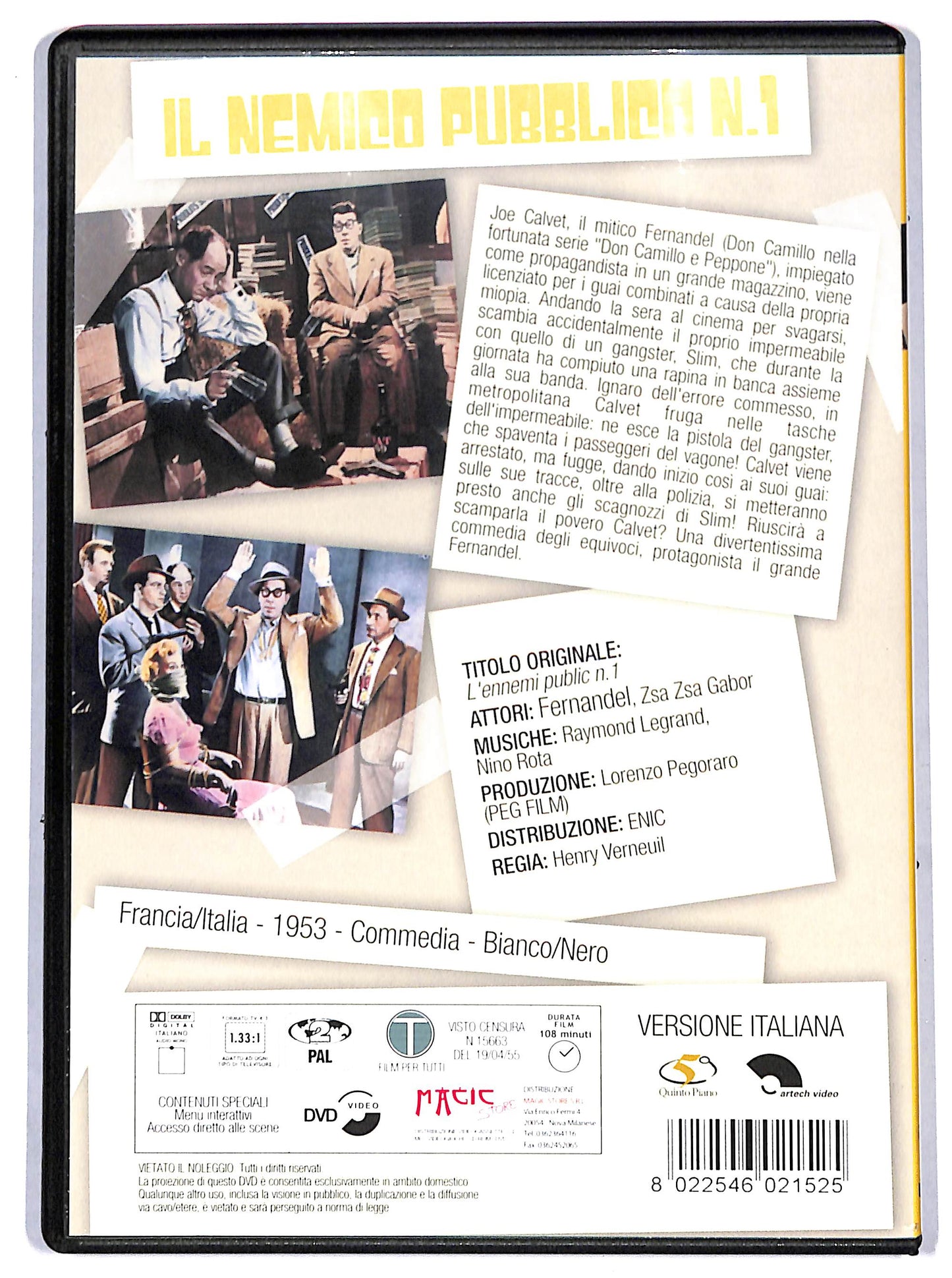 EBOND Fernandel - Il nemico pubblico n1 DVD D698108