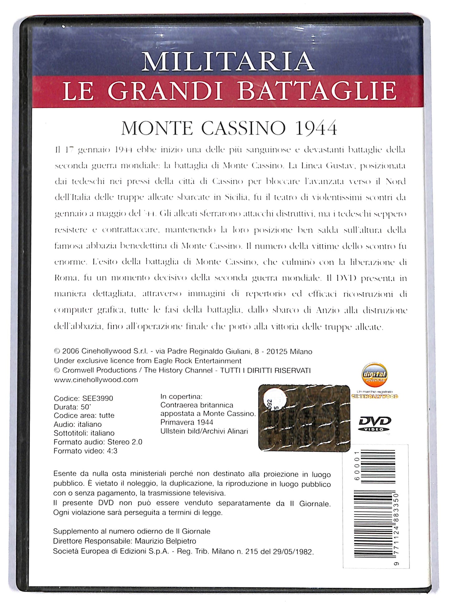 EBOND Monte Cassino 1944 volume 1 EDITORIALE DVD D698125