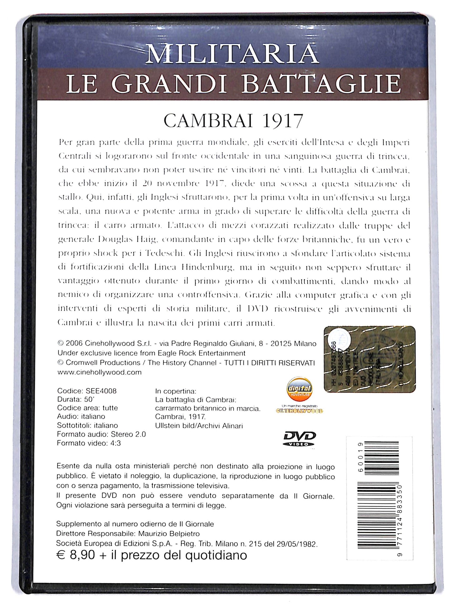 EBOND le grandi battaglie - cambrai 1917 volume 19 EDITORIALE DVD D698126