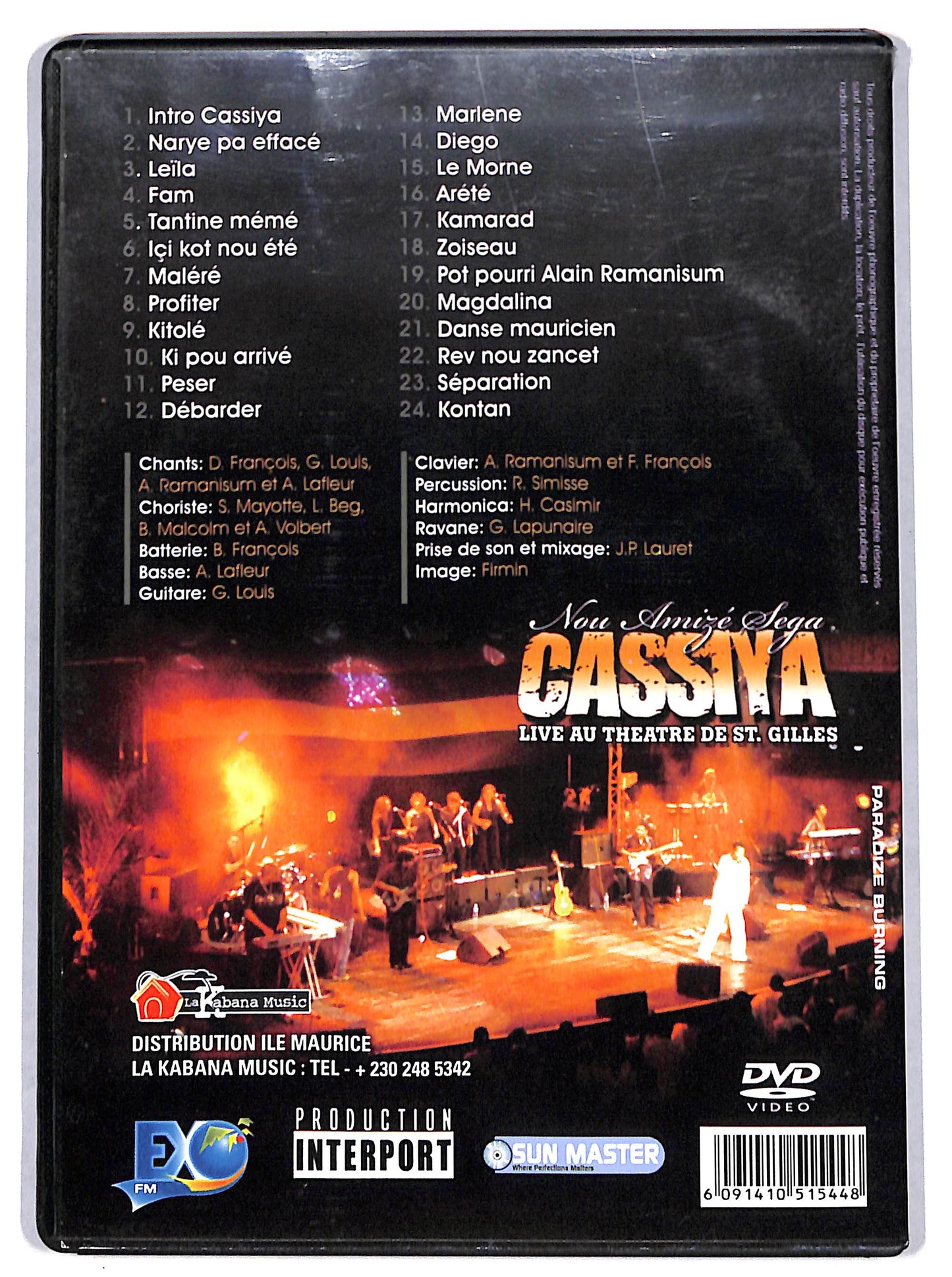 EBOND nou amize sega cassiya - live au theatre de st. gilles DVD D698542