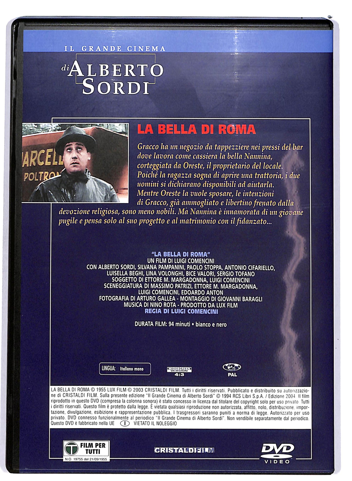 EBOND Alberto Sordi - La bella di Roma EDITORIALE DVD D698645