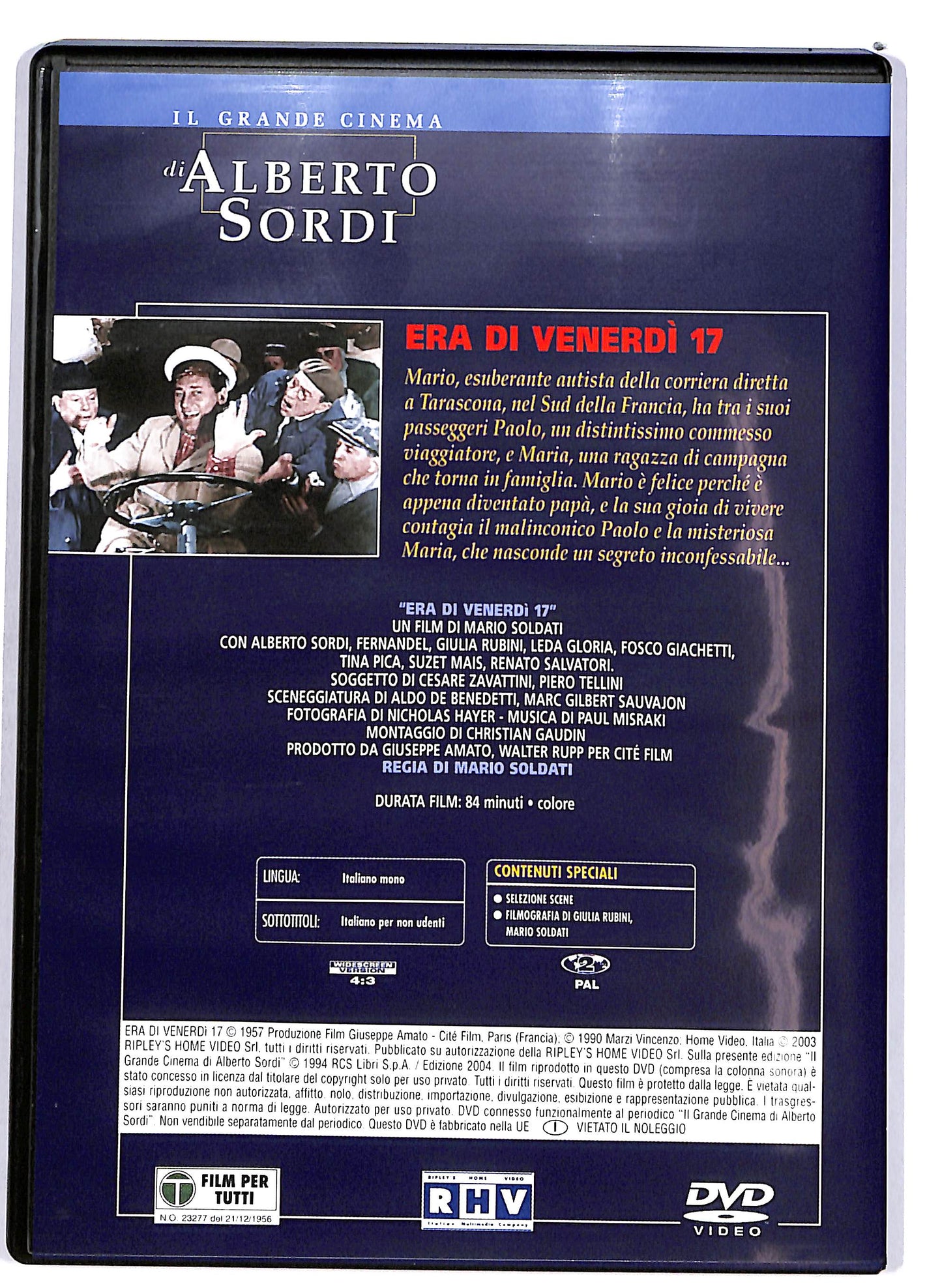 EBOND Alberto Sordi - Era di venerdi 17 EDITORIALE DVD D698652