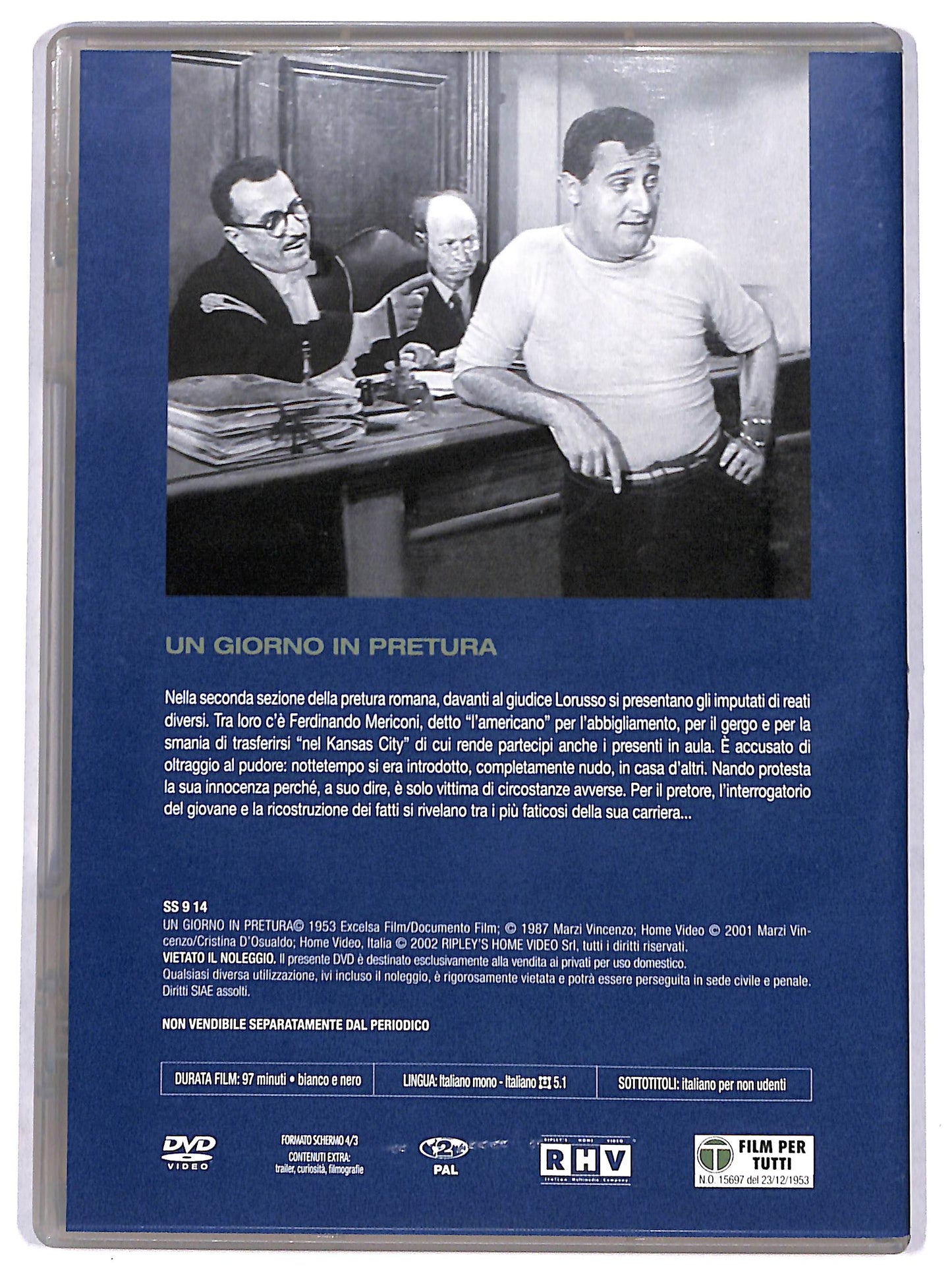 EBOND Un giorno in pretura EDITORIALE DVD D698765