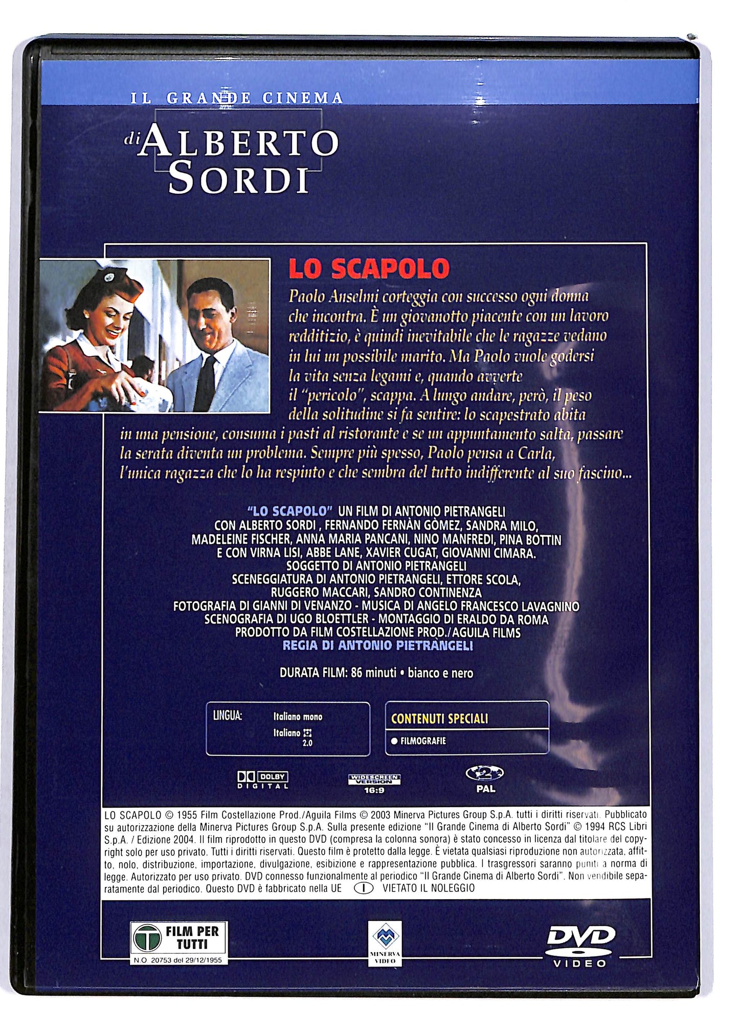 EBOND Alberto Sordi - Lo scapolo EDITORIALE DVD D698803