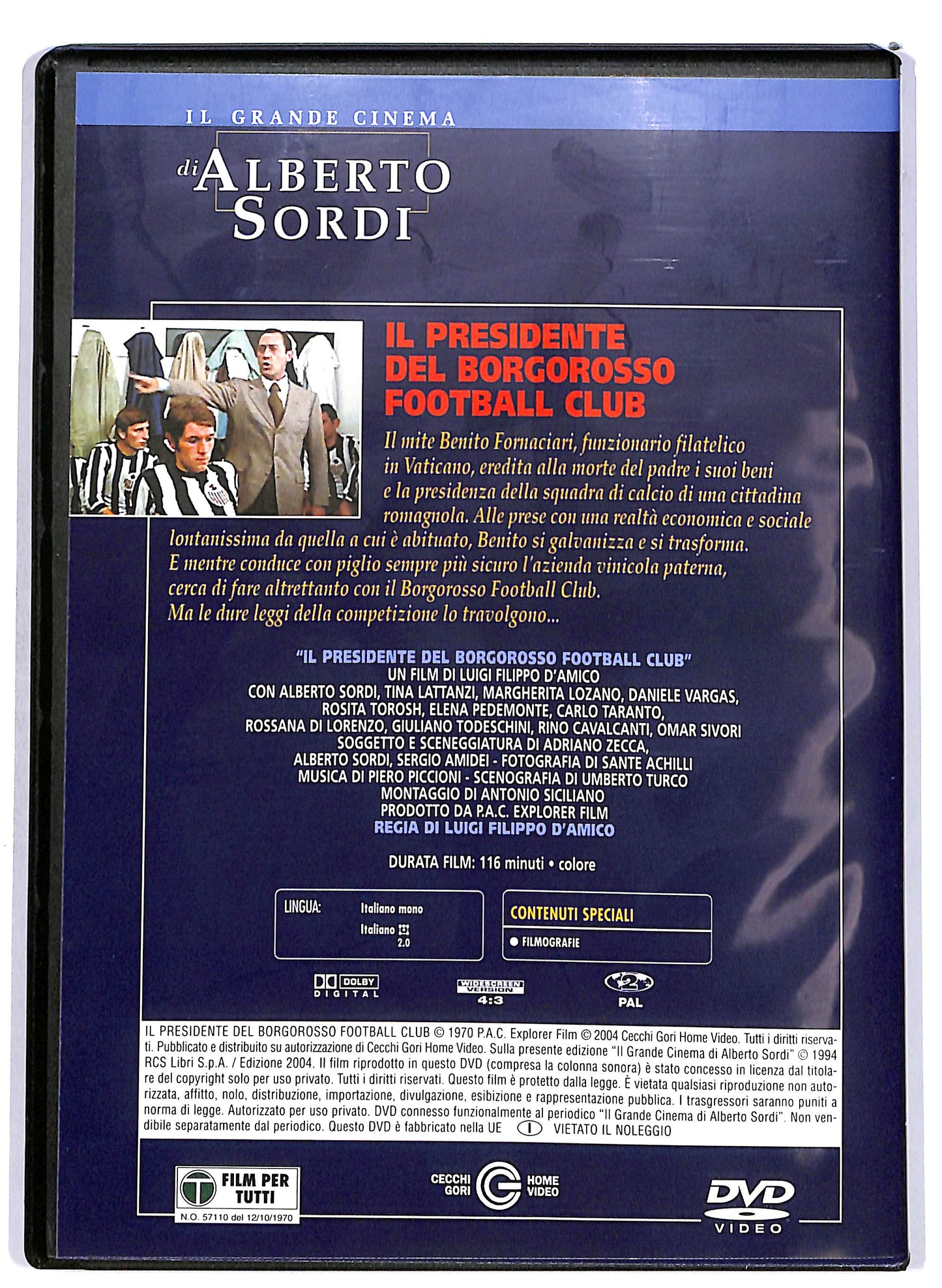 EBOND Il presidente del Borgorosso Football Club EDITORIALE DVD D698804