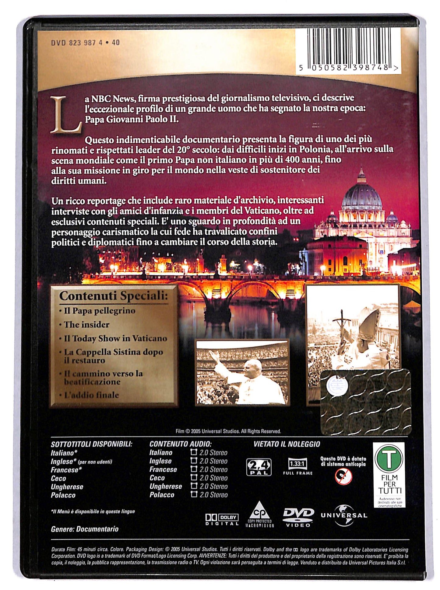 EBOND la vita di papa giovanni paolo II DVD D698914