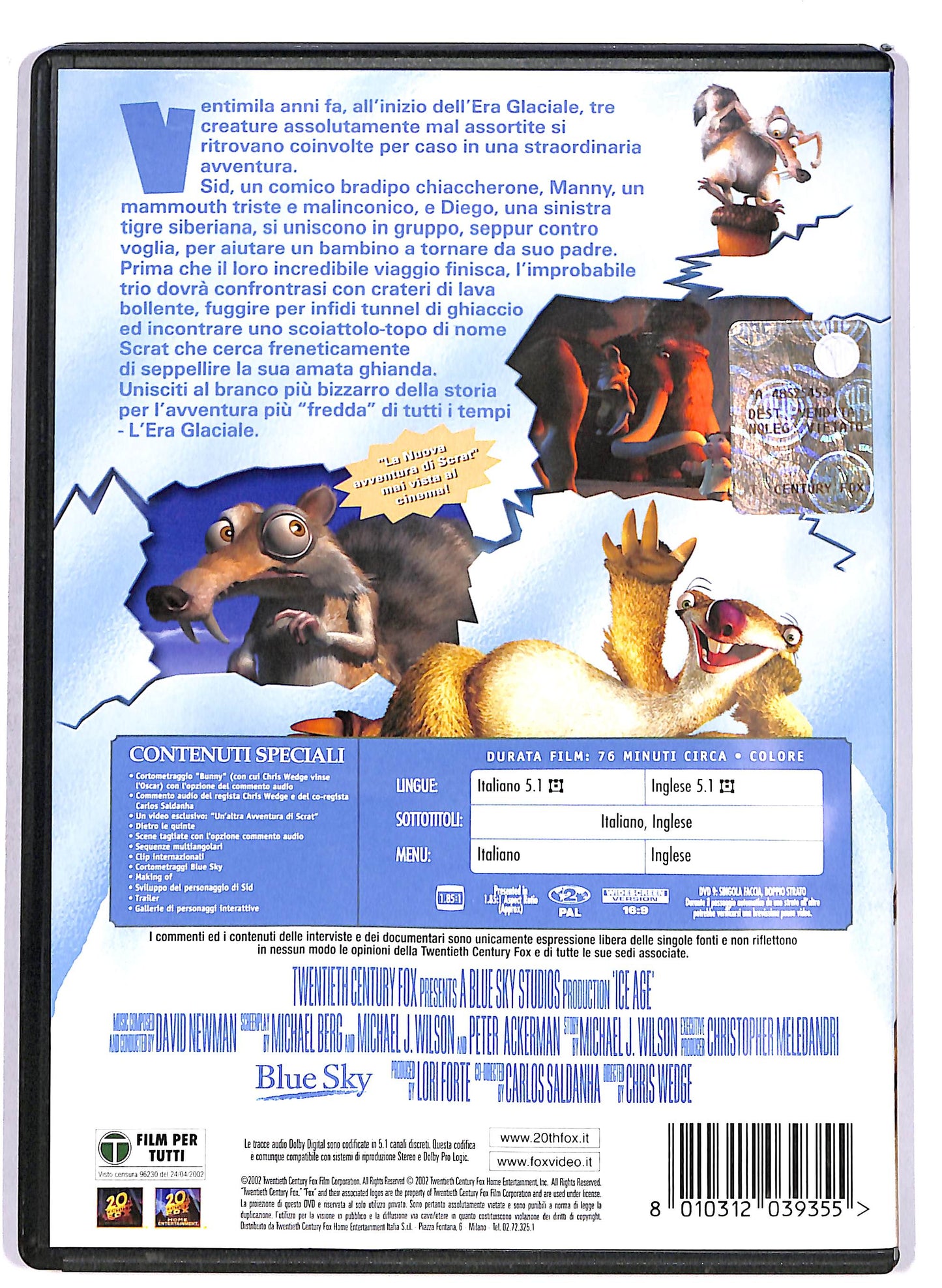 EBOND L'era glaciale DVD D699022