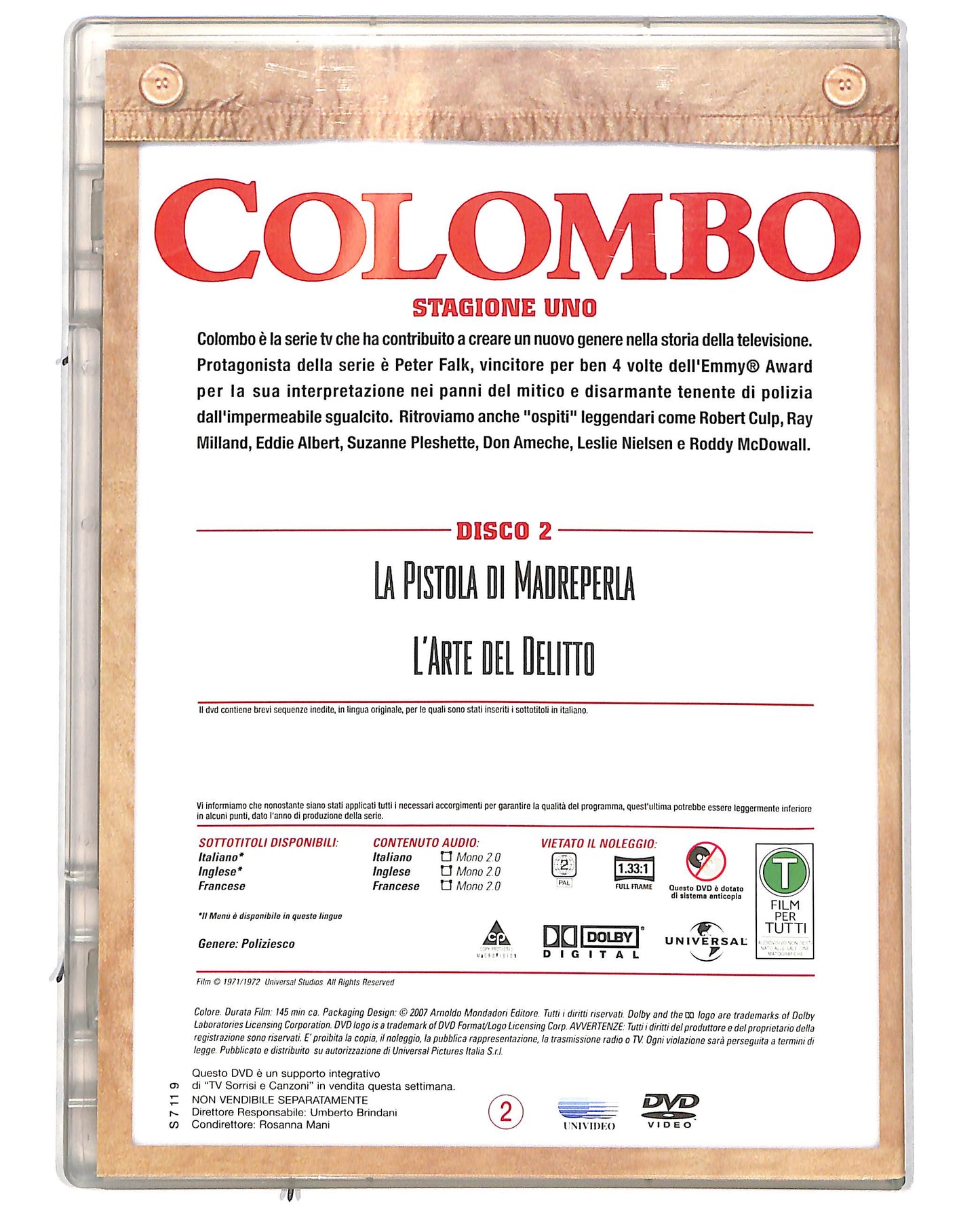 EBOND Colombo Stagione 1 Disco 2 EDITORIALE DVD D699214