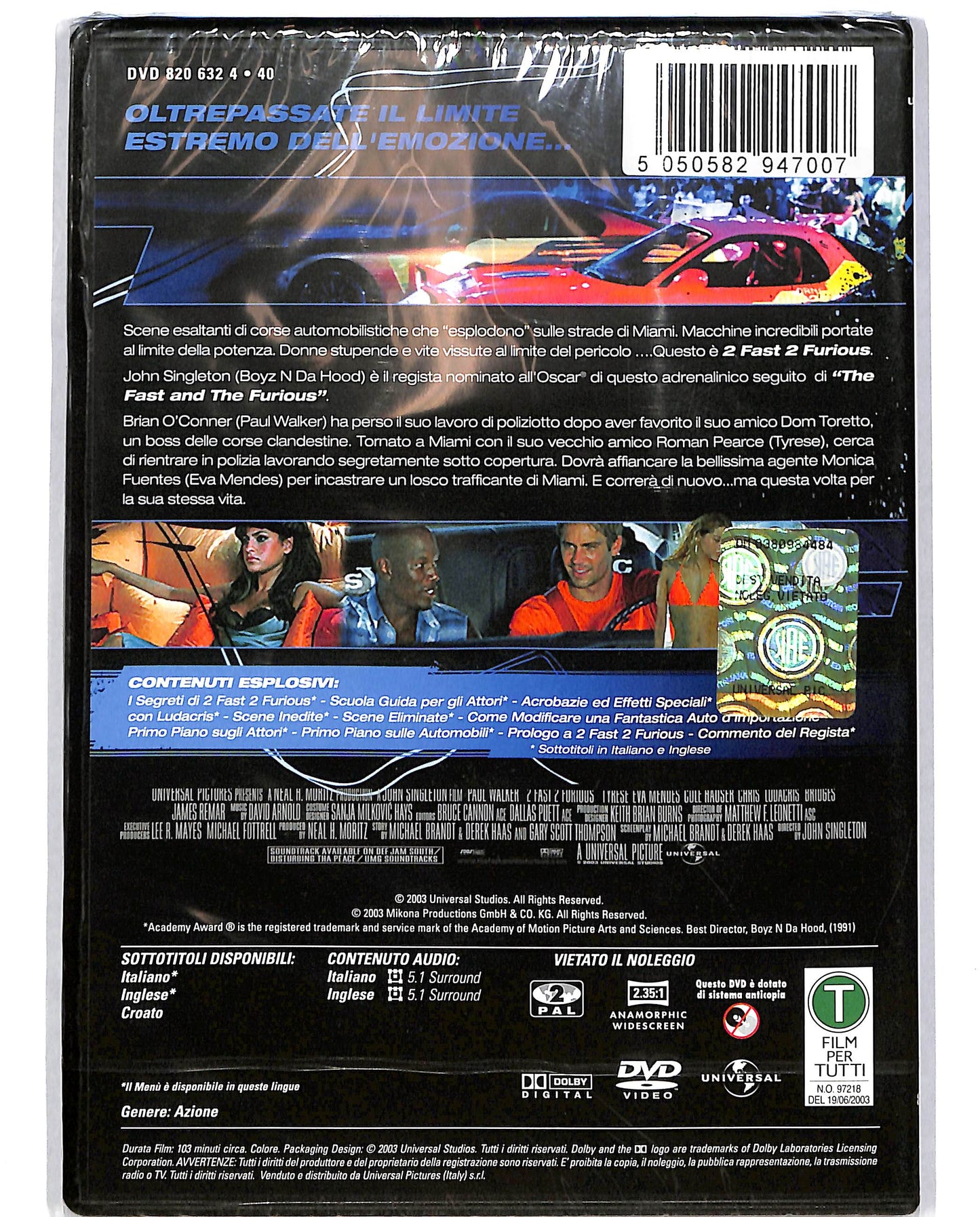 EBOND 2 Fast 2 Furious DVD D699415