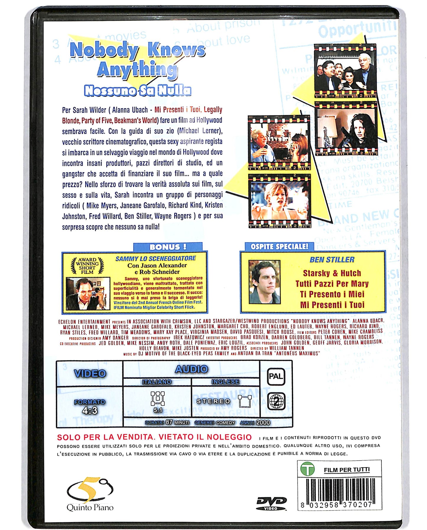 EBOND Nobody knows anything Nessuno sa nulla DVD D699537