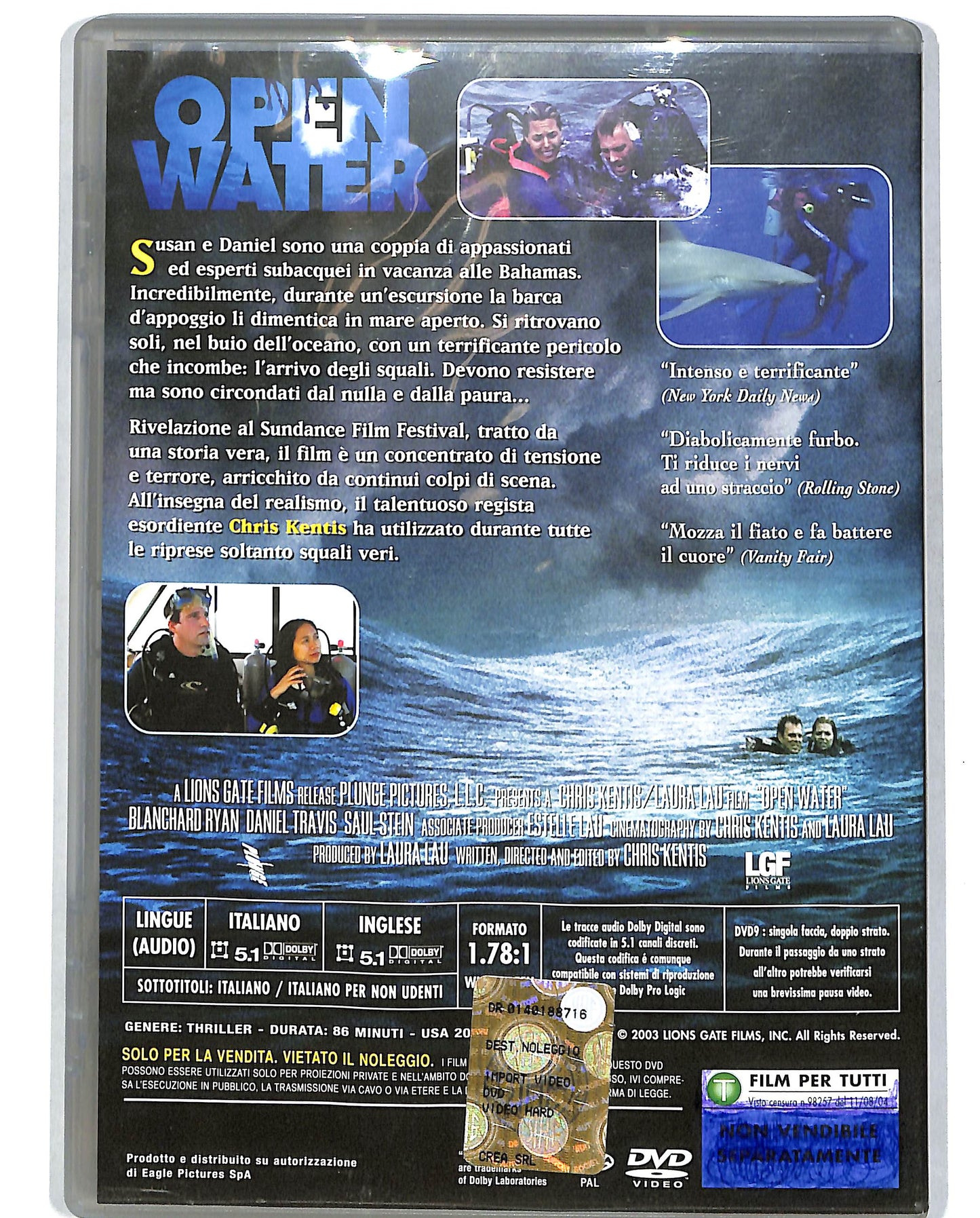 EBOND Open Water NOLEGGIO DVD D699765