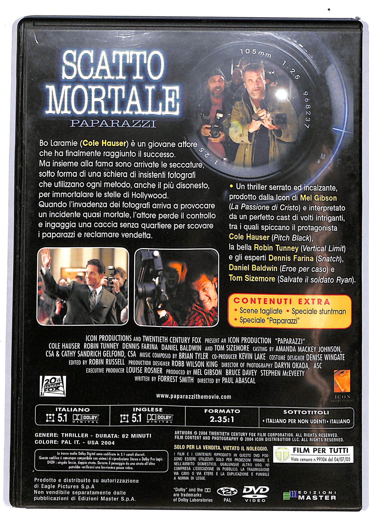 EBOND Scatto Mortale - Paparazzi EDITORIALE DVD D699836
