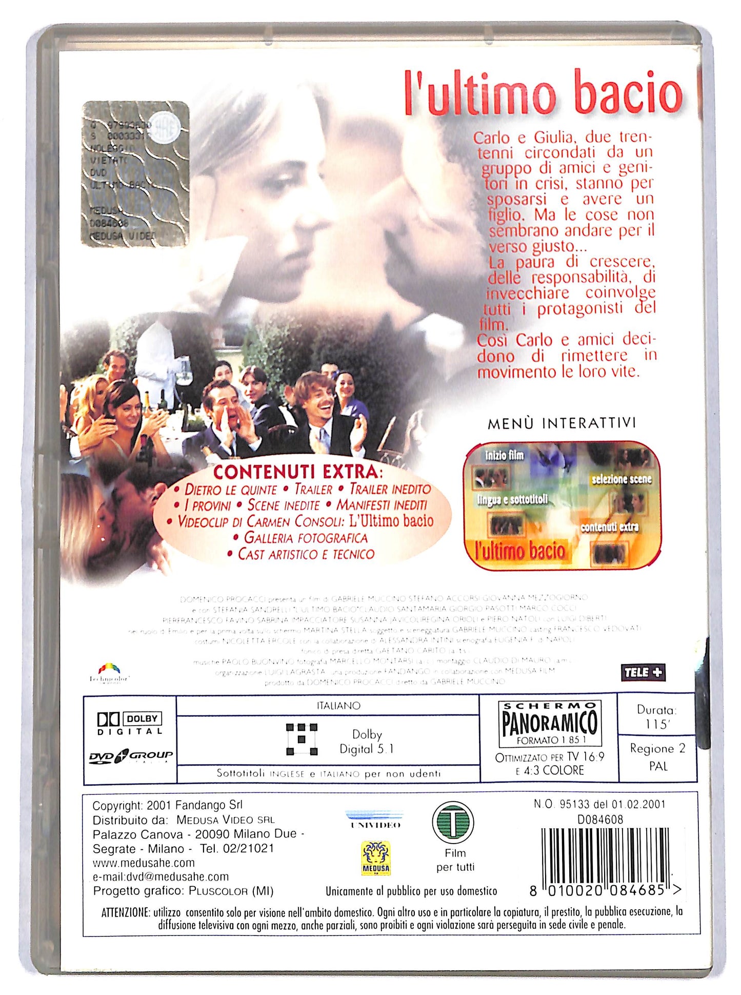 EBOND l'ultimo bacio DVD D699948
