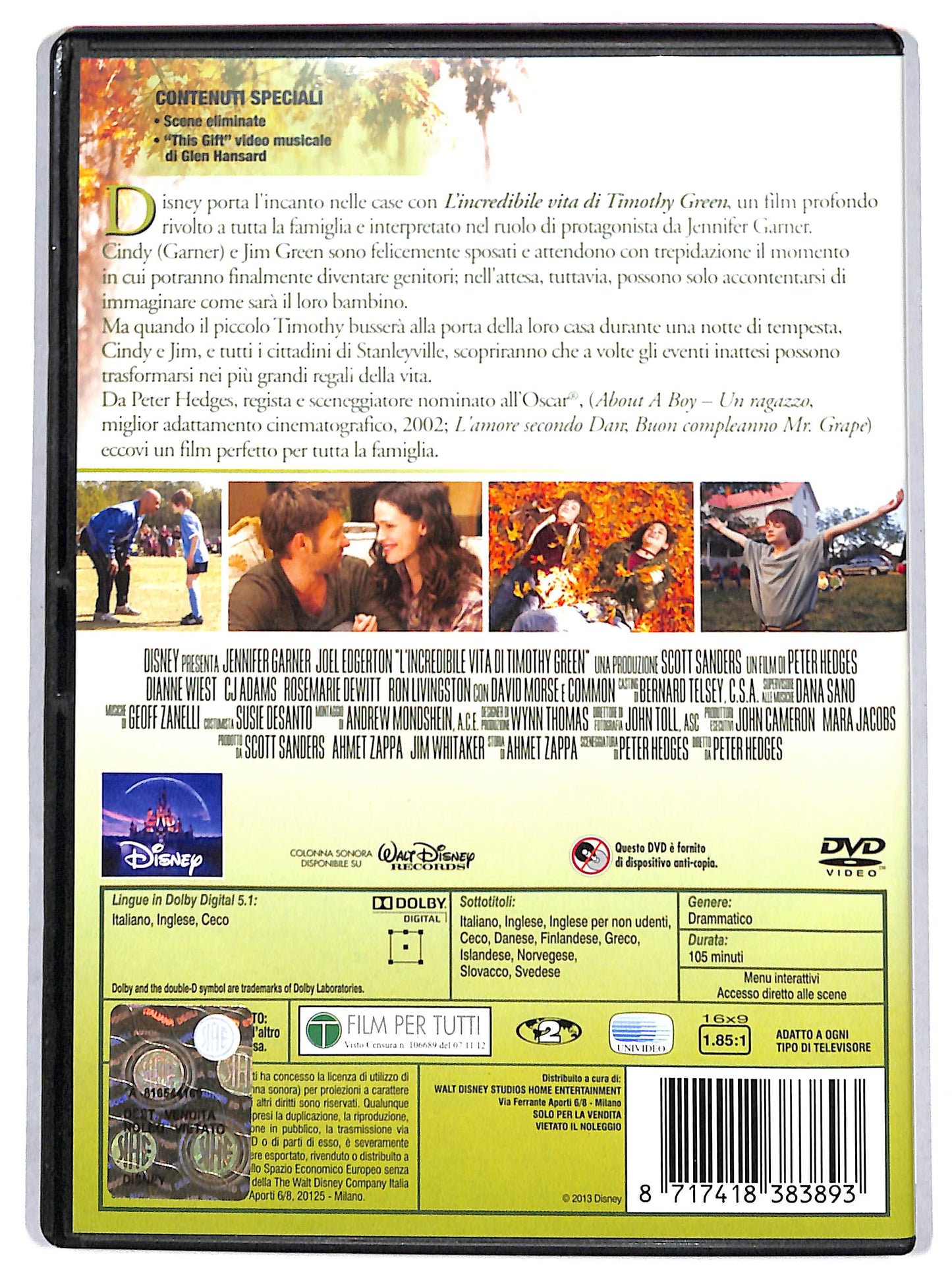 EBOND L'incredibile vita di timothy green DVD D700154