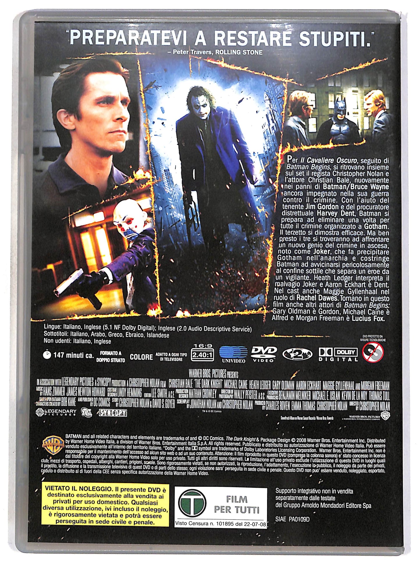 EBOND Il cavaliere oscuro EDITORIALE DVD D700813