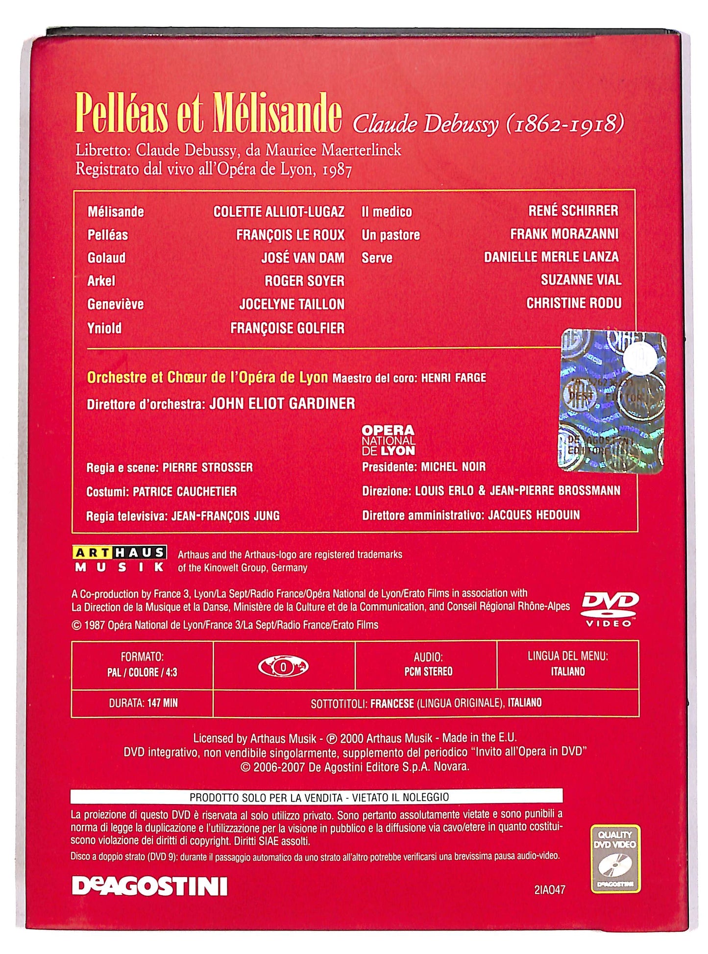 EBOND Invito all'Opera 47 - Pelleas et Melisande DIGIPACK EDITORIALE DVD D700912
