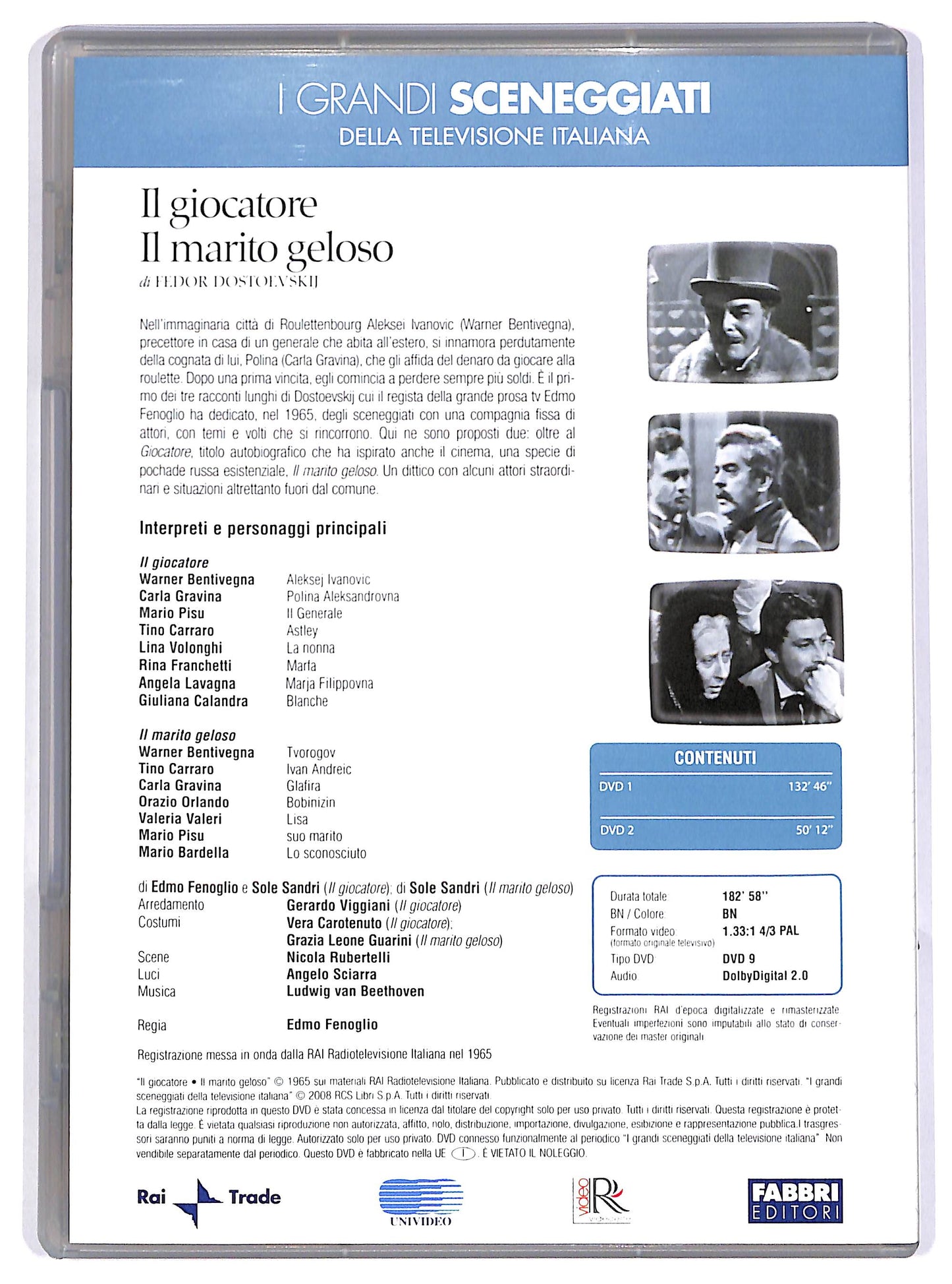 EBOND Grandi Sceneggiati - Il giocatore - Il marito geloso EDITORIA DVD D701038