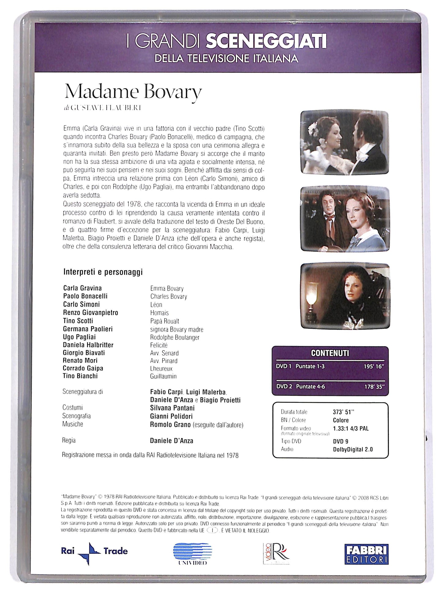 EBOND I Grandi Sceneggiati - Madame Bovary - Puntate 1-6 EDITORIALE DVD D701113