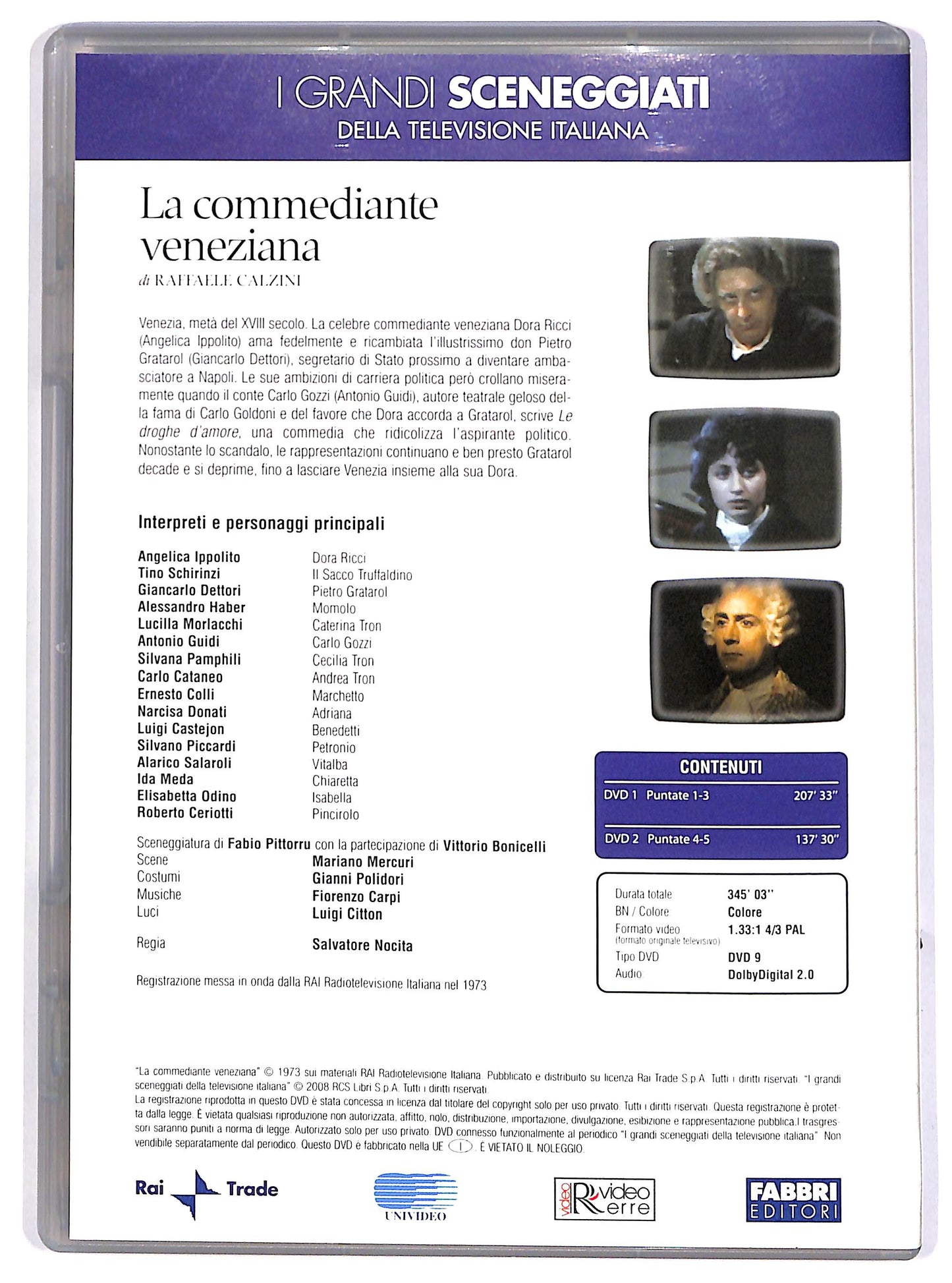 EBOND Sceneggiati La commediante veneziana Puntate 1-5 EDITORIALE DVD D701138