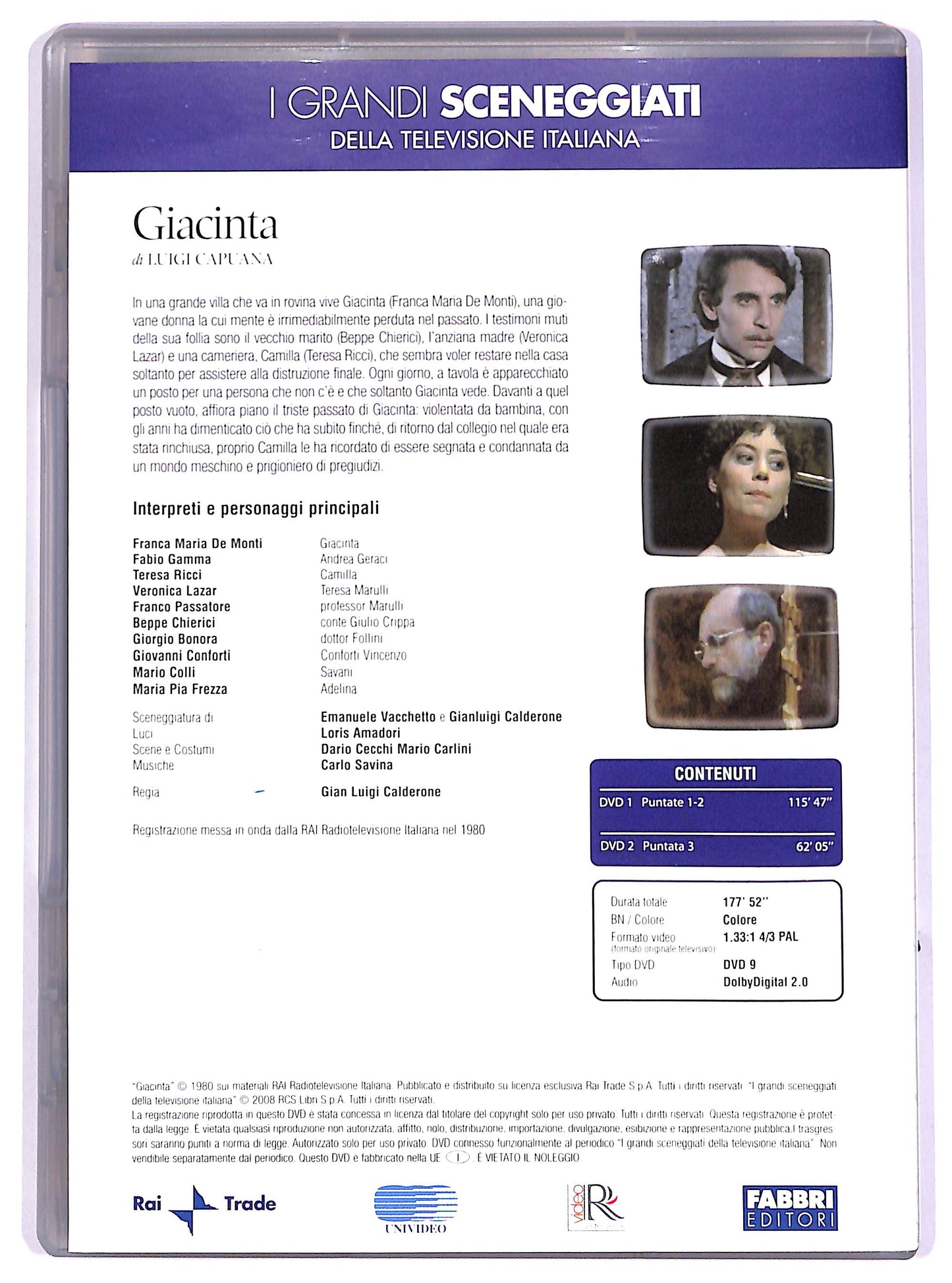 EBOND I Grandi Sceneggiati Rai - Giacinta - Puntate 1-3 EDITORIALE DVD D701141