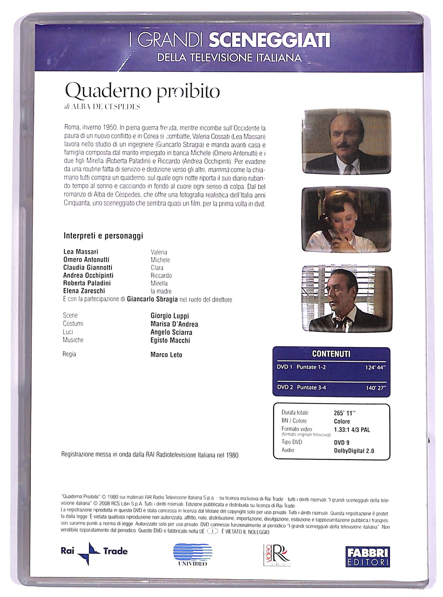 EBOND Grandi Sceneggiati - Quaderno Proibito - Puntate 1-4 EDITORIA DVD D701142