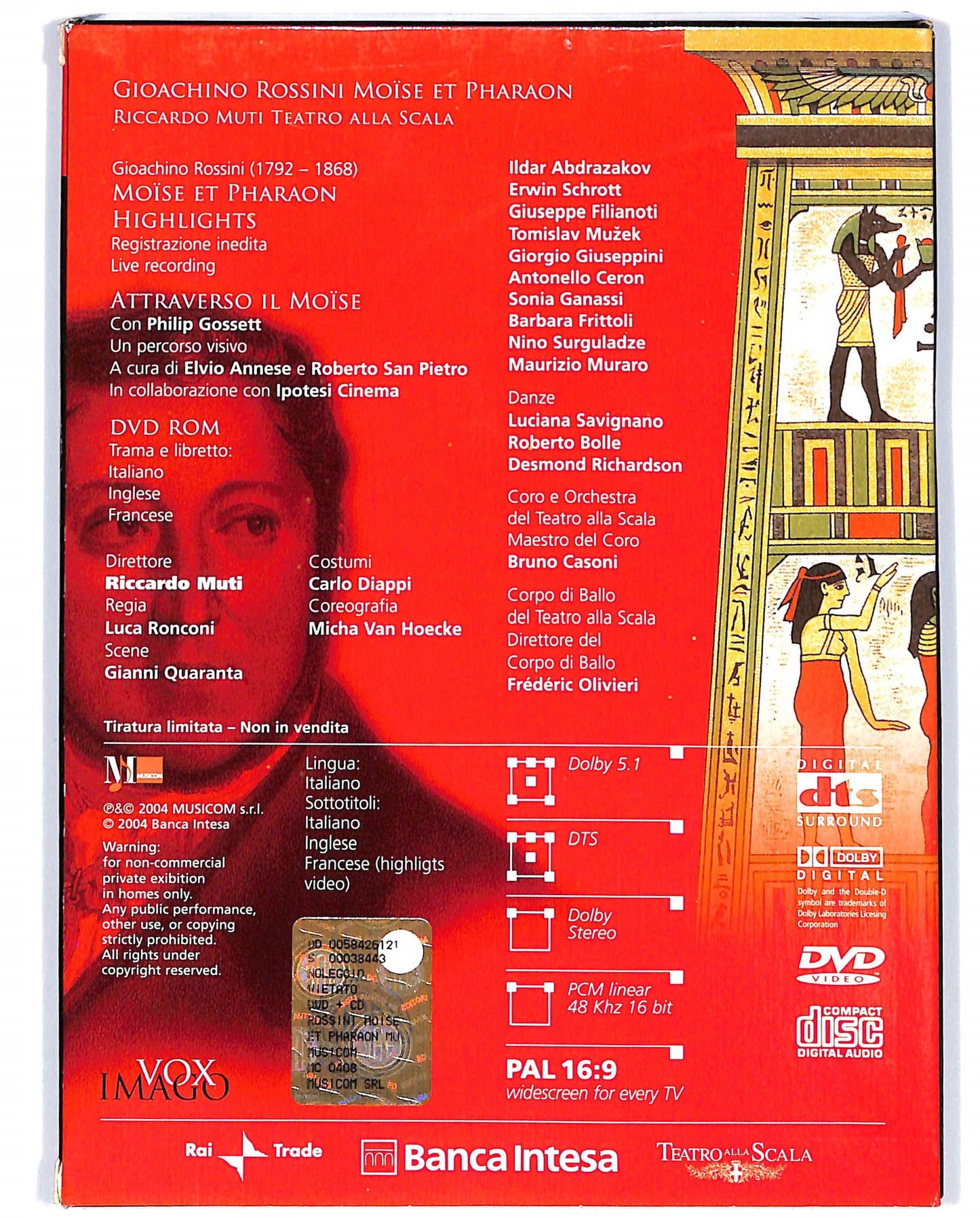 EBOND Moise et Pharaon - Teatro alla scala EDITORIALE DVD D701335