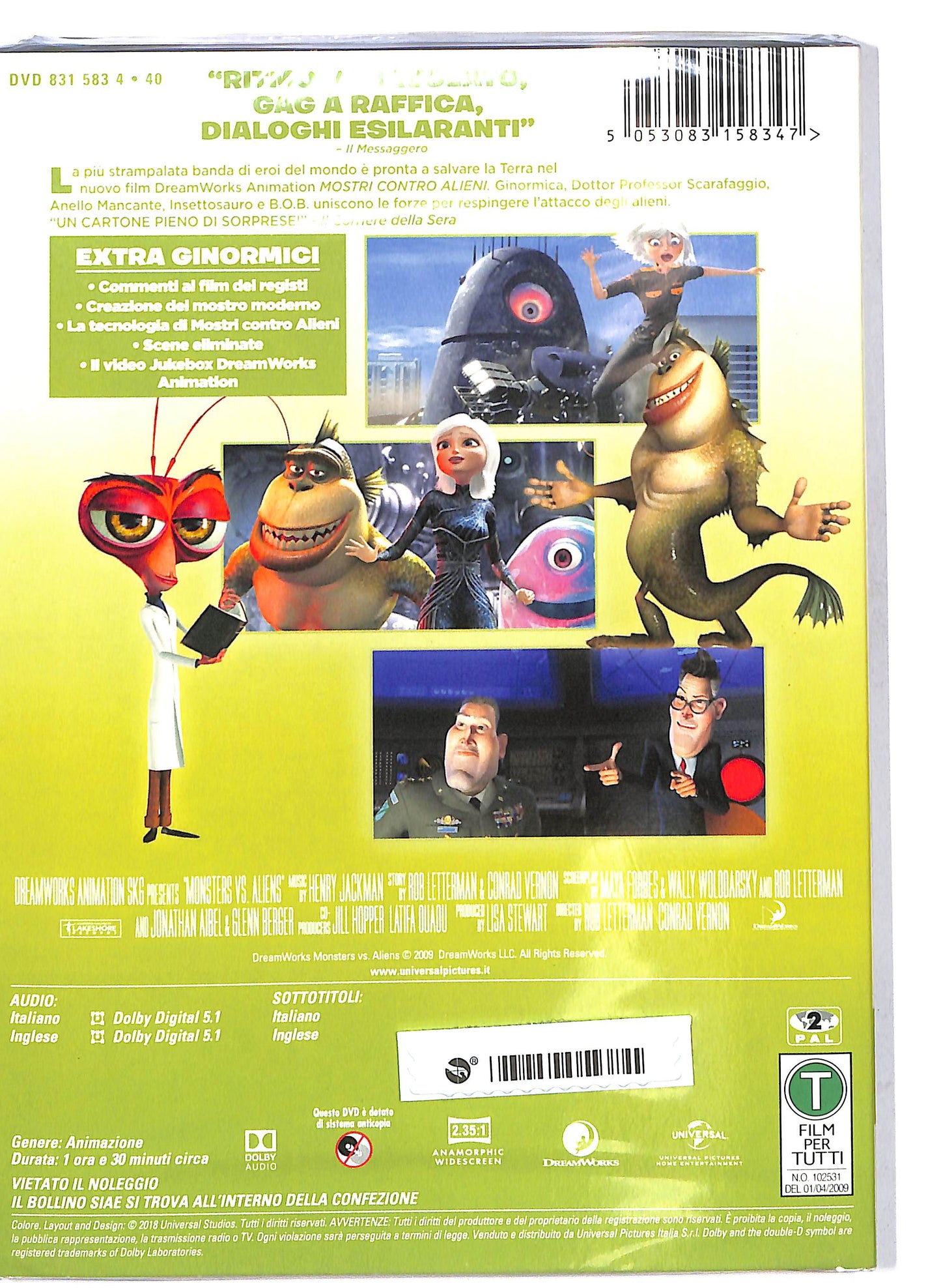 EBOND Mostri contro alieni Slipcase DVD D701418