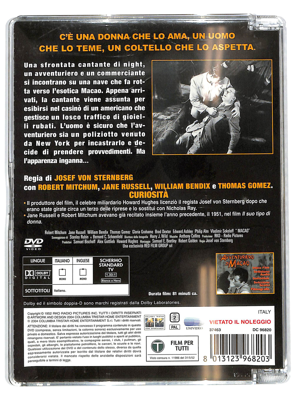 EBOND L'avventuriero di Macao SJB DVD D701462