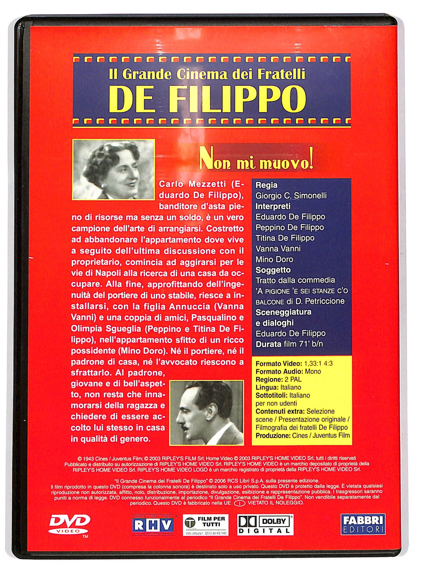 EBOND Fratelli De Filippo - Non mi muovo! EDITORIALE DVD D702418