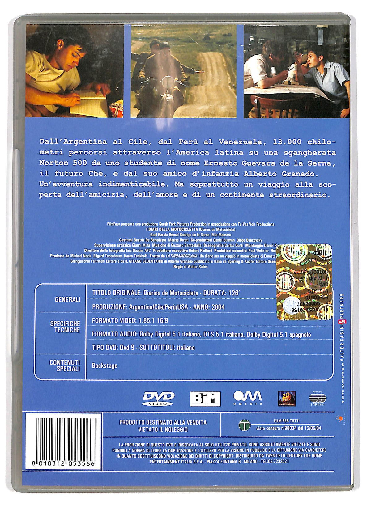 EBOND I diari della motocicletta DVD D702441