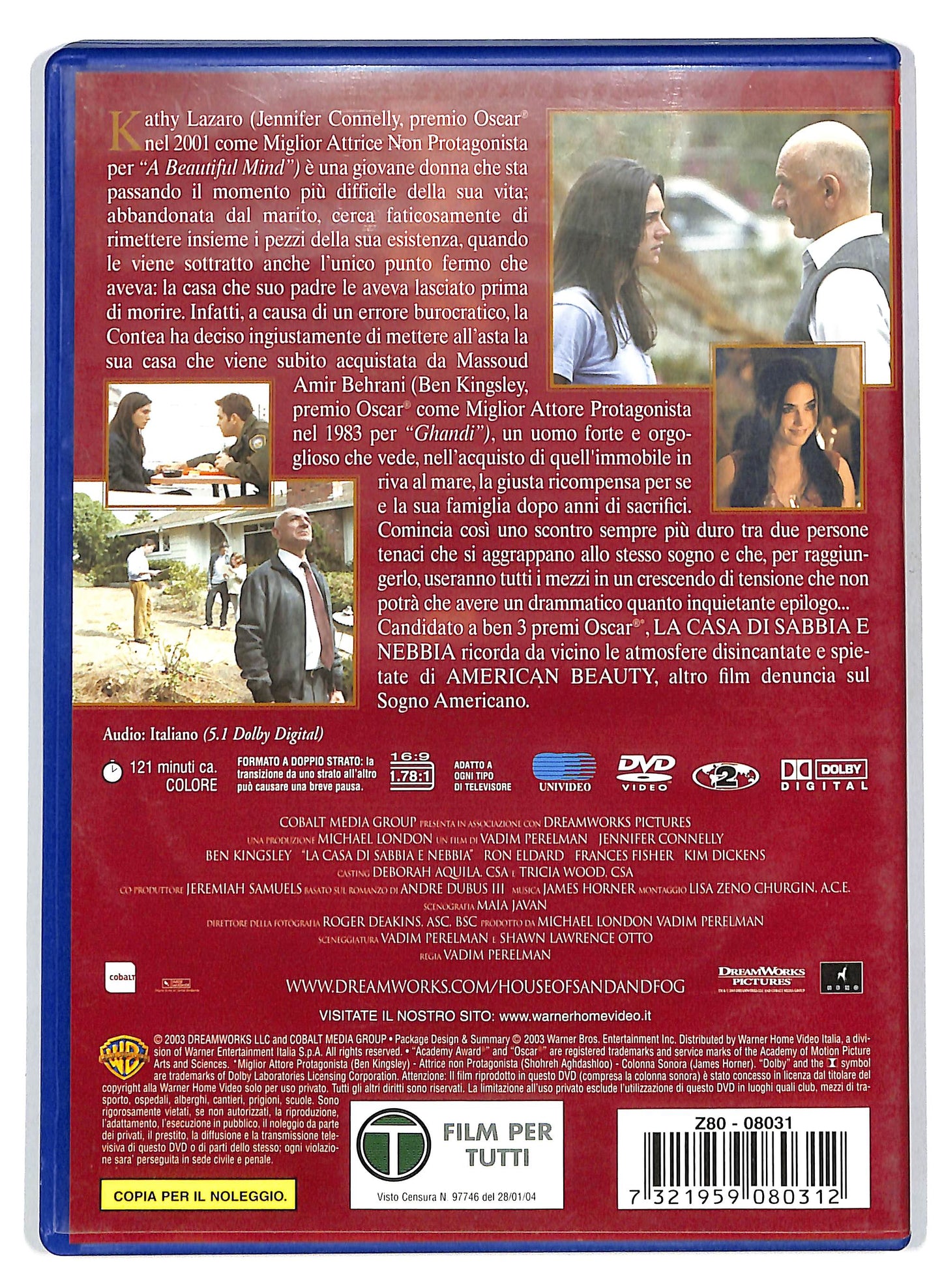 EBOND La casa di sabbia e nebbia NOLEGGIO DVD D702541
