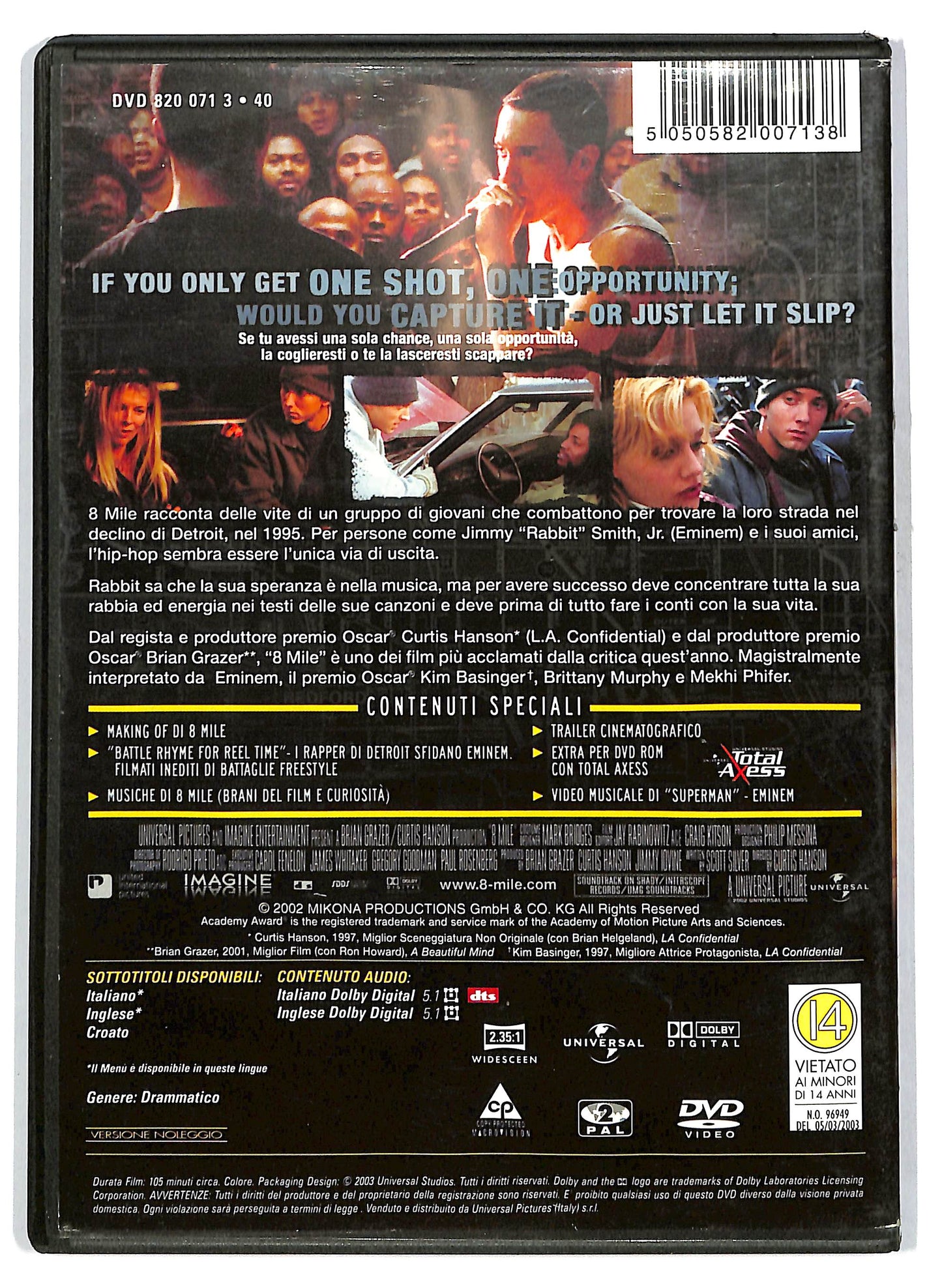 EBOND 8 Mile NOLEGGIO DVD D702559