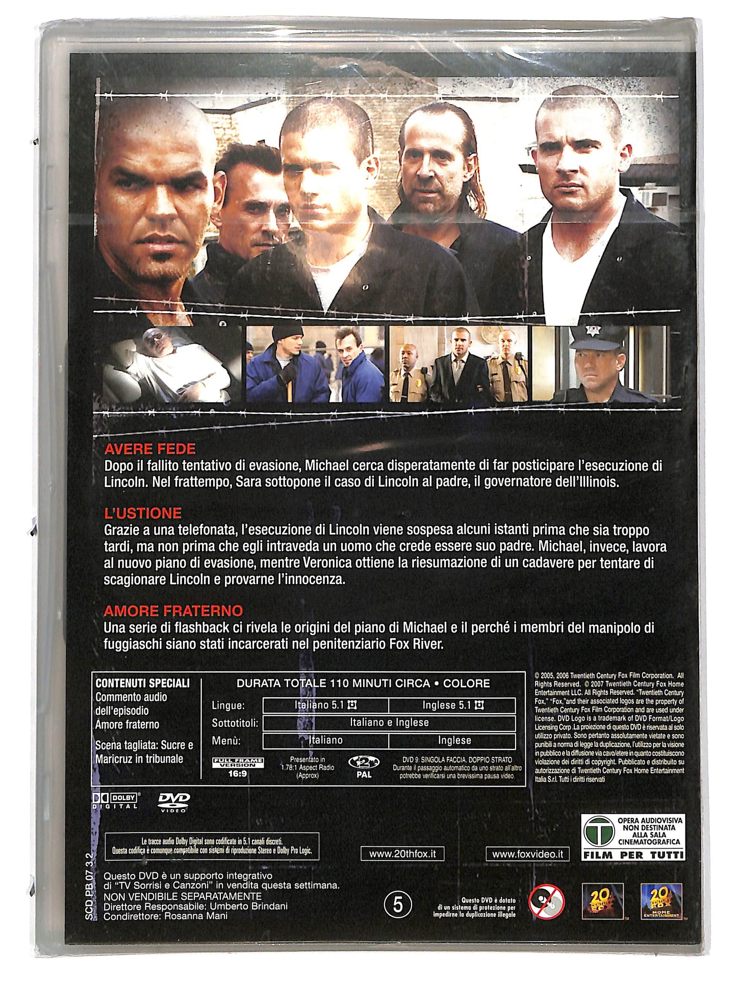 EBOND Prison Break Stagione 1 Episodi 14 - 16 slimase EDITORIALE DVD D702723