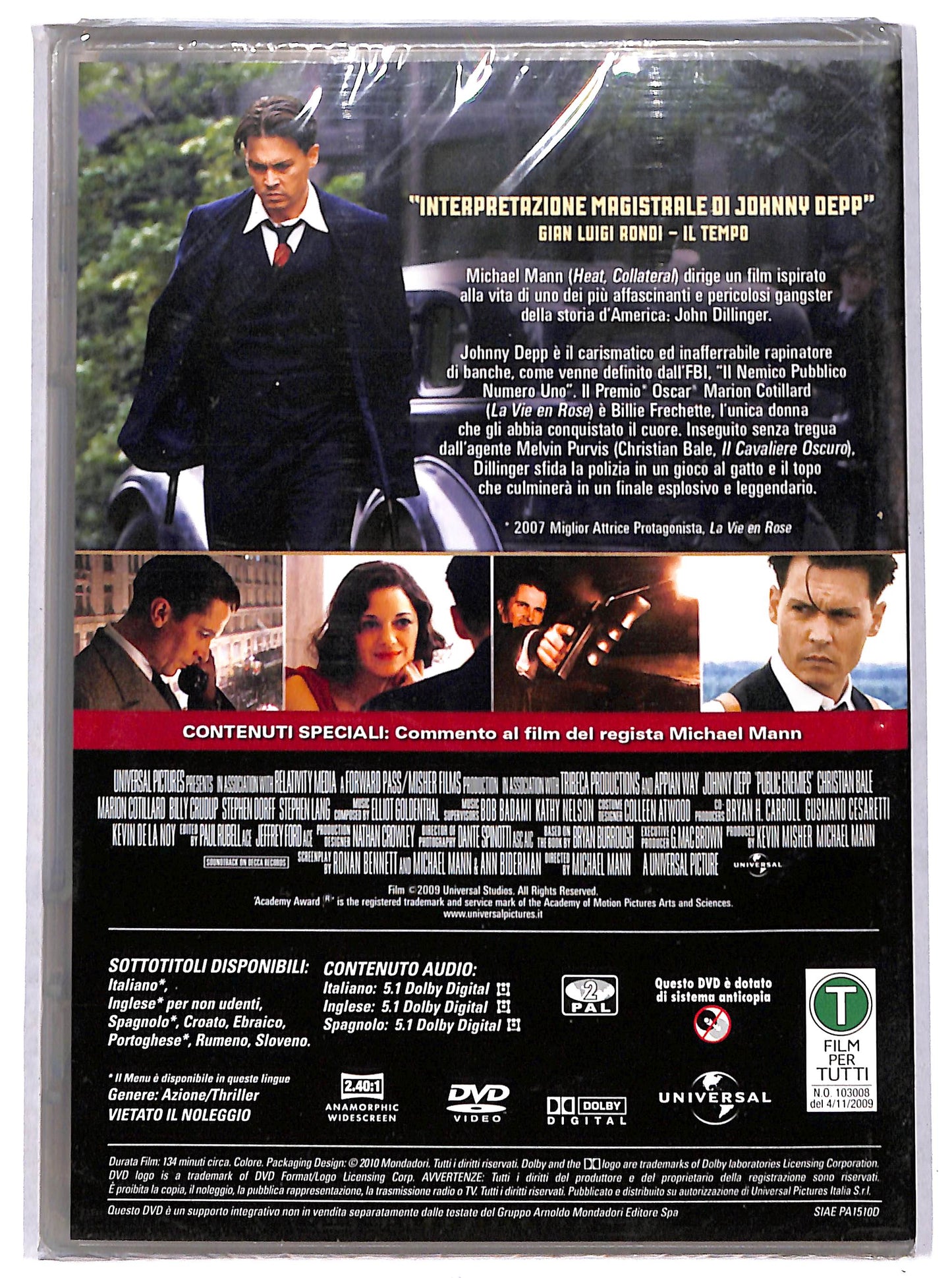 EBOND Nemico pubblico - Public Enemies EDITORIALE DVD D703116