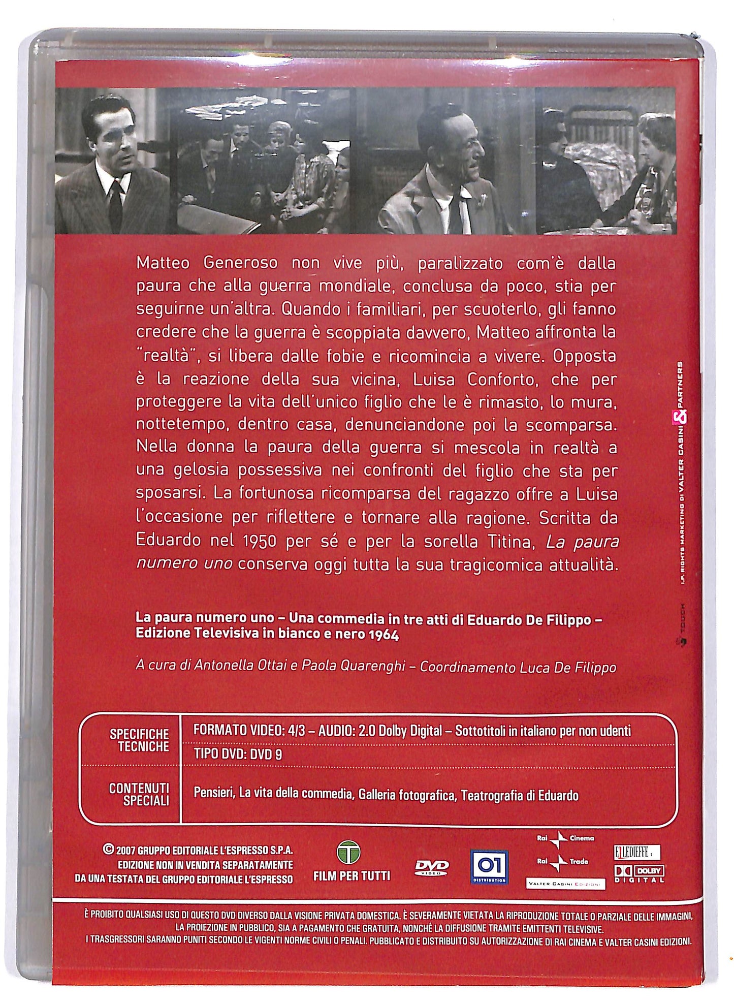 EBOND Le commedie di Eduardo La paura numero uno EDITORIALE DVD D703318
