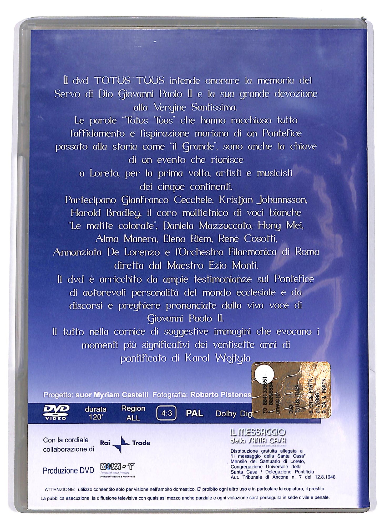 EBOND Totus Tuus 1°concerto in memoria di Giovanni PaoloII DVD D703530